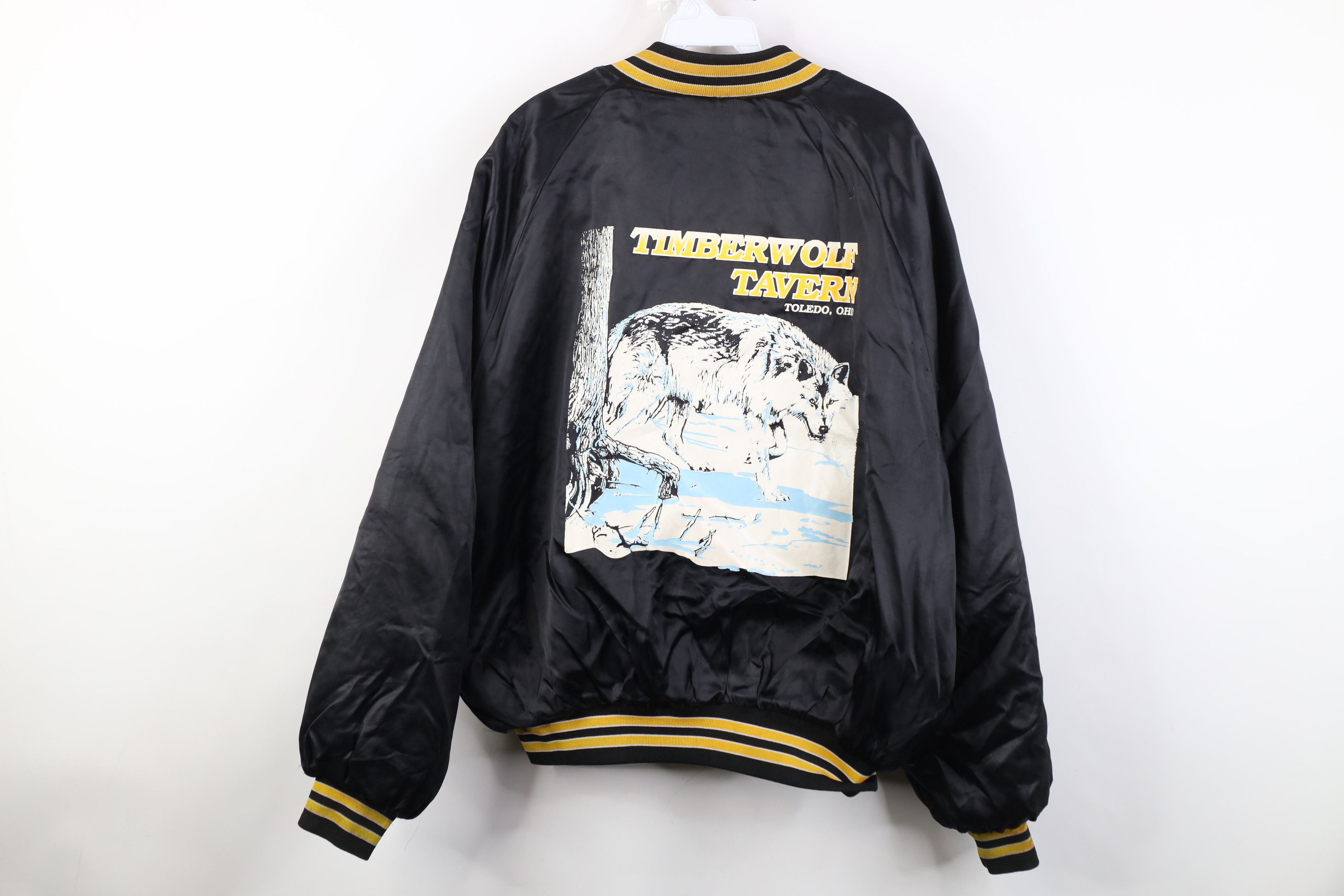 Vintage Vintage 80s Tavern Toledo Ohio Wolf Satin Bomber Jacket USA Size US XXL / EU 58 / 5 - 14 Thumbnail
