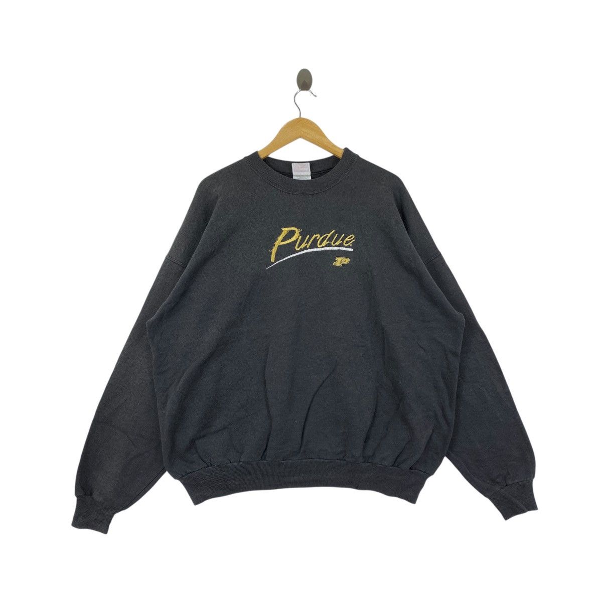 Hanes Vintage 90s PURDUE UNIVERSITY Embroidered Logo Size US XXL / EU 58 / 5 - 1 Thumbnail