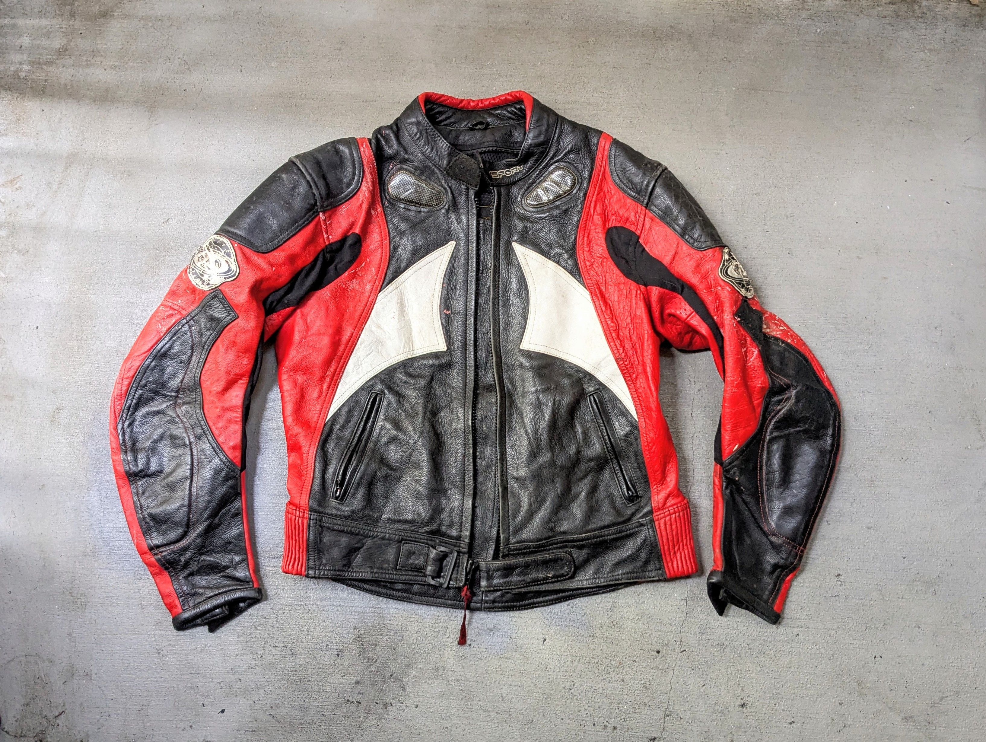 Vintage Vintage Motorcycle Leather Biker Jacket Red Black White Y2K Size US M / EU 48-50 / 2 - 1 Thumbnail