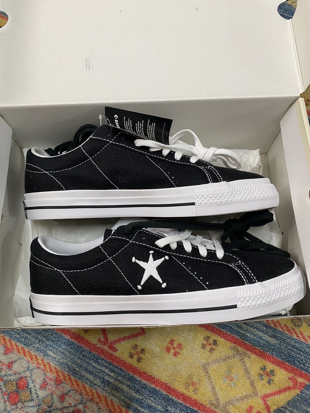 STUSSY CONVERSE ONE STAR OX BLACK