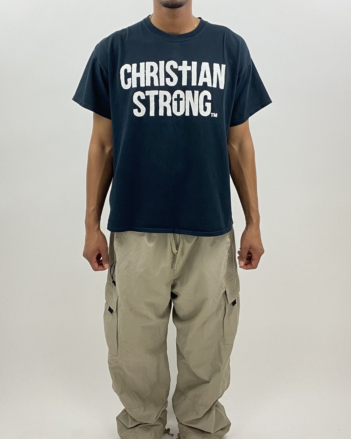 Japanese Brand × Vintage vintage Y2K JESUS CHRIST CHRISTIAN Strong spellout t-shirt Size US XL / EU 56 / 4 - 1 Thumbnail