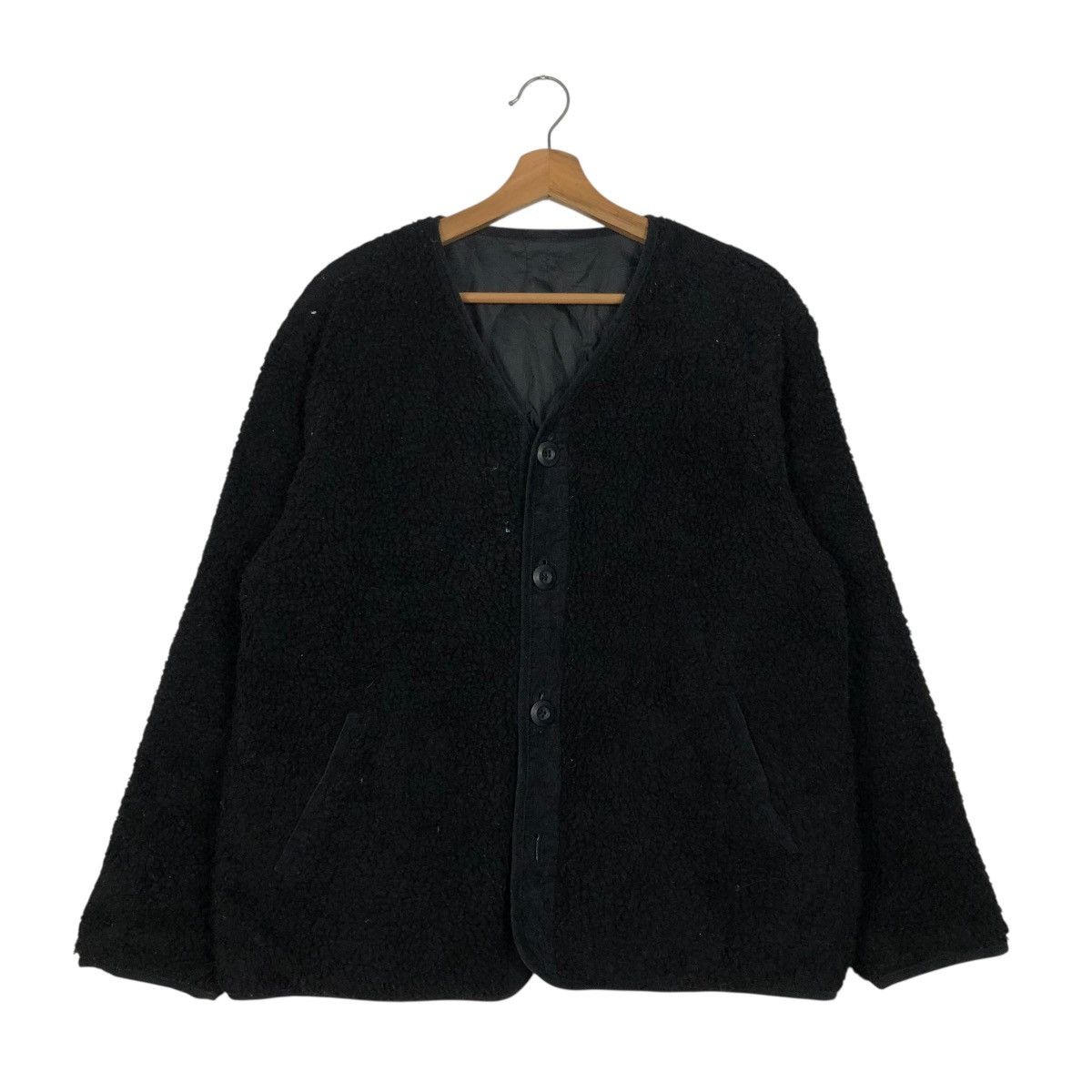 Japanese Brand 🔥RICH BLACK CROPPED QUILTED JACKET FLEECE BEAMS ISSEY MIYAKE Size US M / EU 48-50 / 2 - 3 Thumbnail