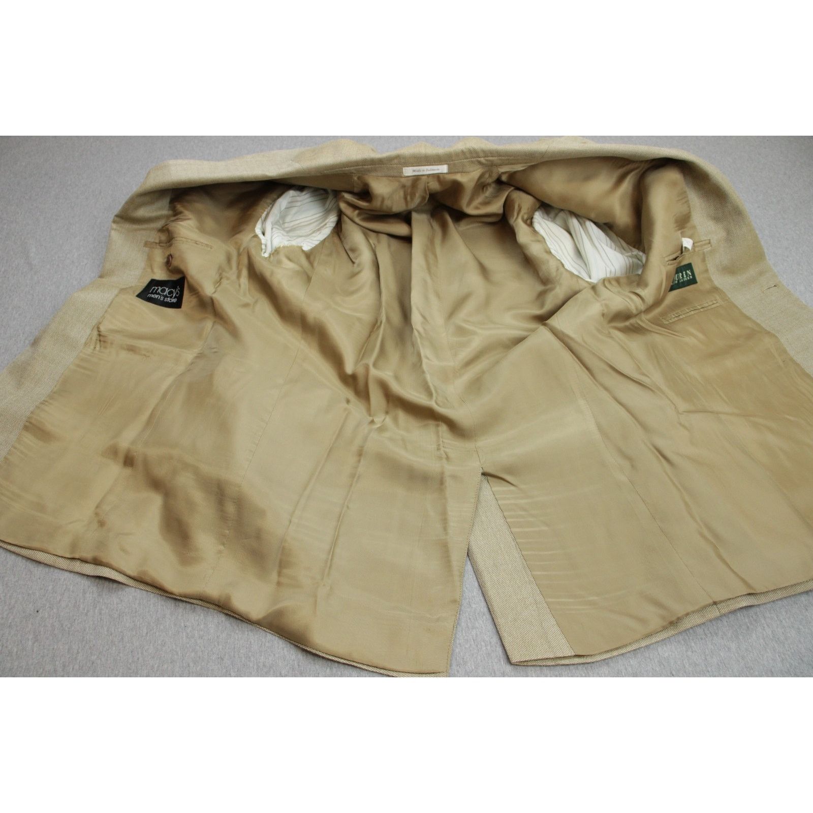 Lauren Ralph Lauren Lauren Ralph Lauren Blazer Mens Size 42R Beige Silk Wool Size 42R - 4 Thumbnail