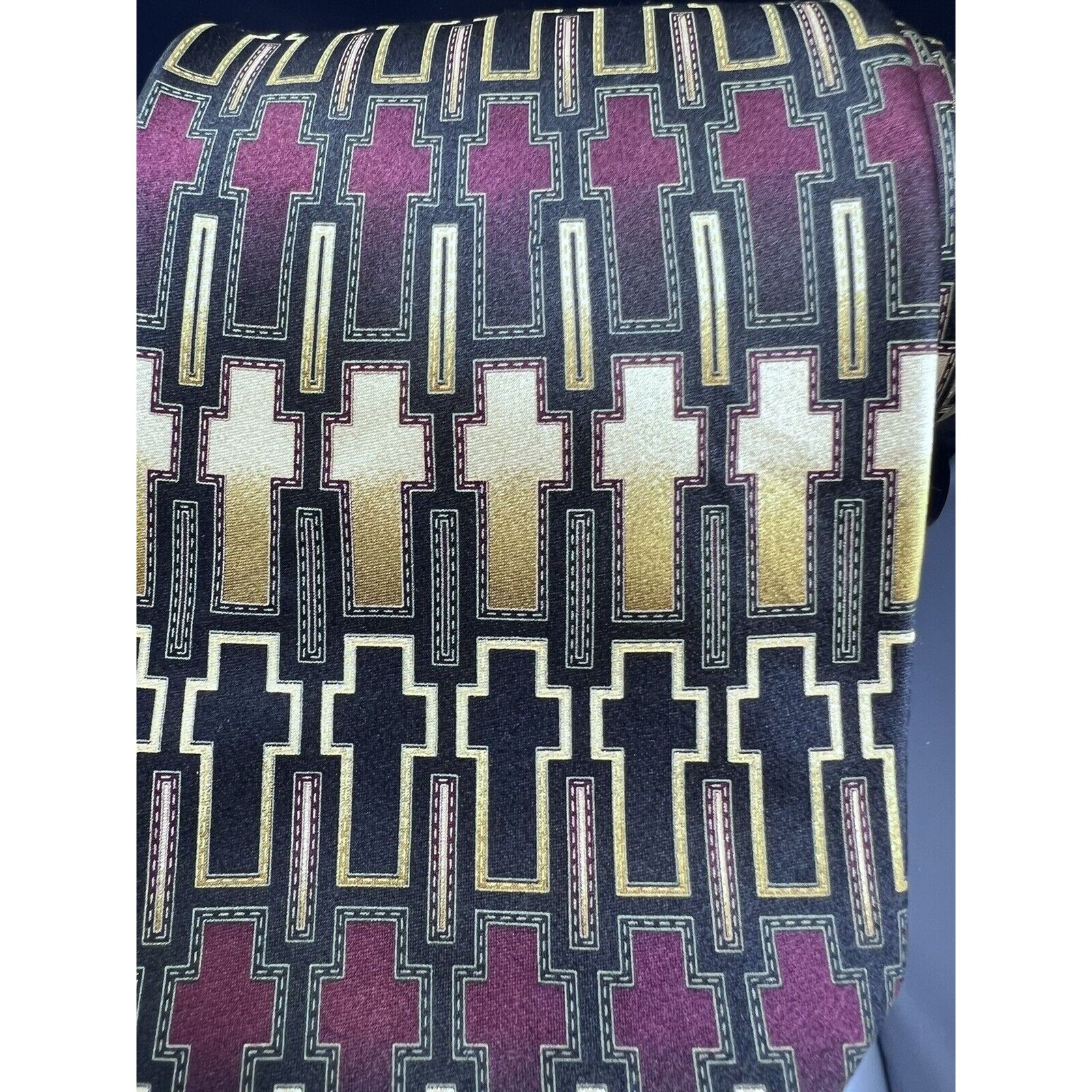 Vintage Divinity Boutique Men's 100% Silk Tie - Divinity Series Blac Size ONE SIZE - 3 Thumbnail