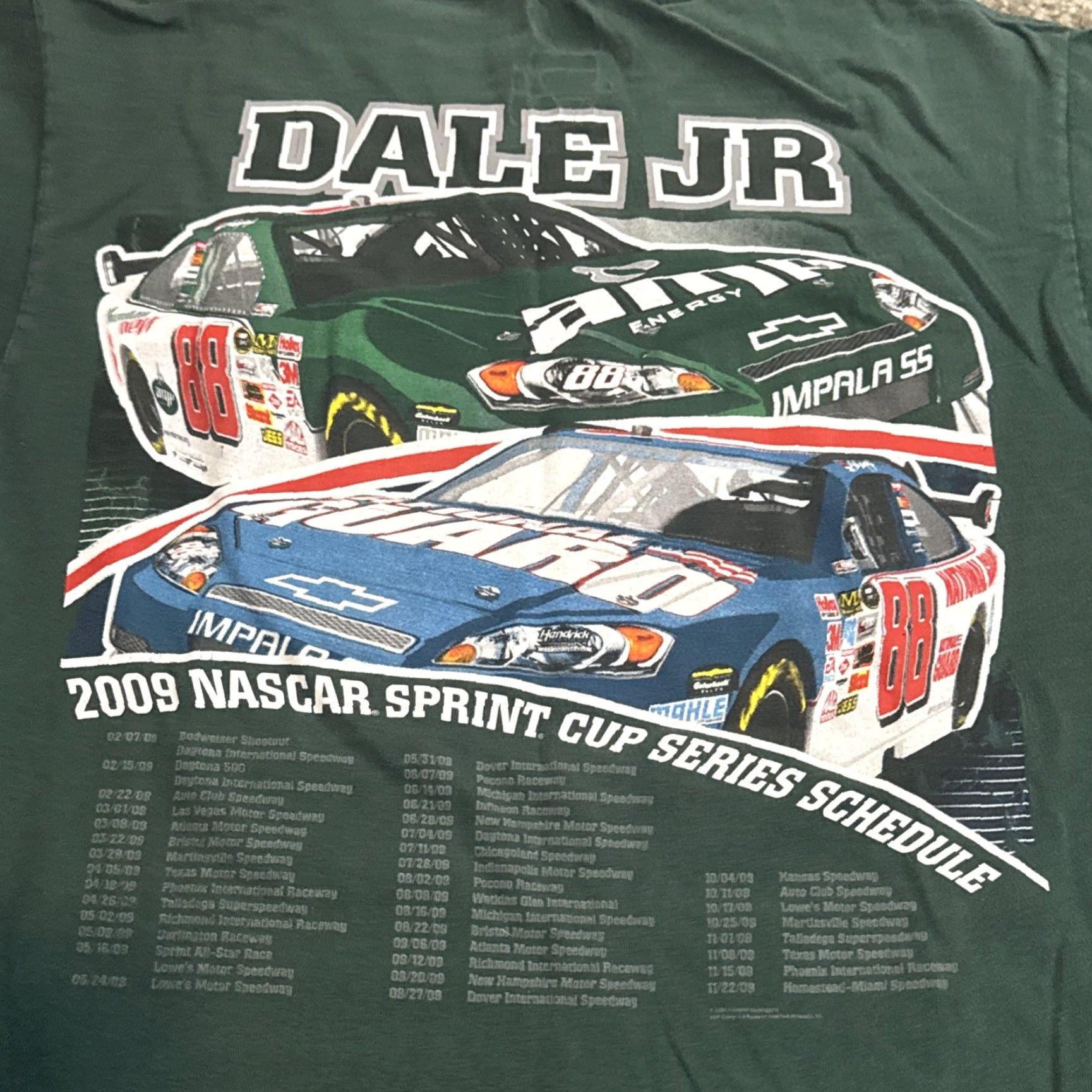 NASCAR VINTAGE Dale Earnhardt Jr #88 Nascar Racing Green T-Shirt M Green Men's M Nascar Shirt 2009 Y2K Size US M / EU 48-50 / 2 - 7 Thumbnail