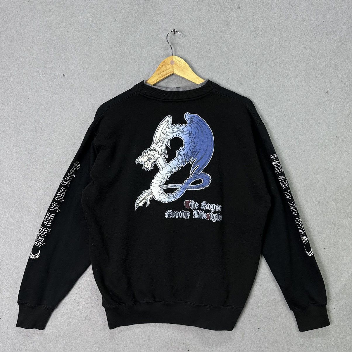 Japanese Brand Vintage Grass Hitter Dragon Graphic Sweatshirt Size US M / EU 48-50 / 2 - 1 Thumbnail