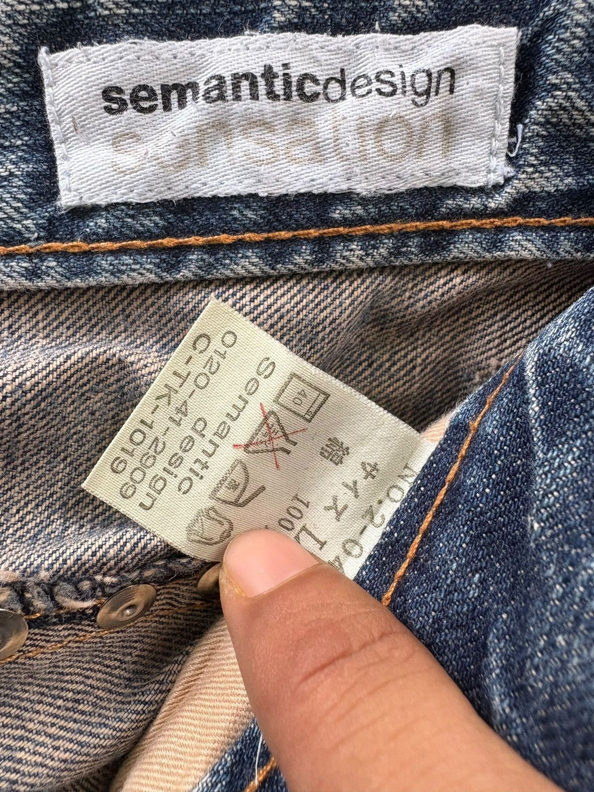 semanticdesign Vintage Semantic Design Rusty Wash Distressed Loose Jeans Size US 32 / EU 48 - 6 Thumbnail