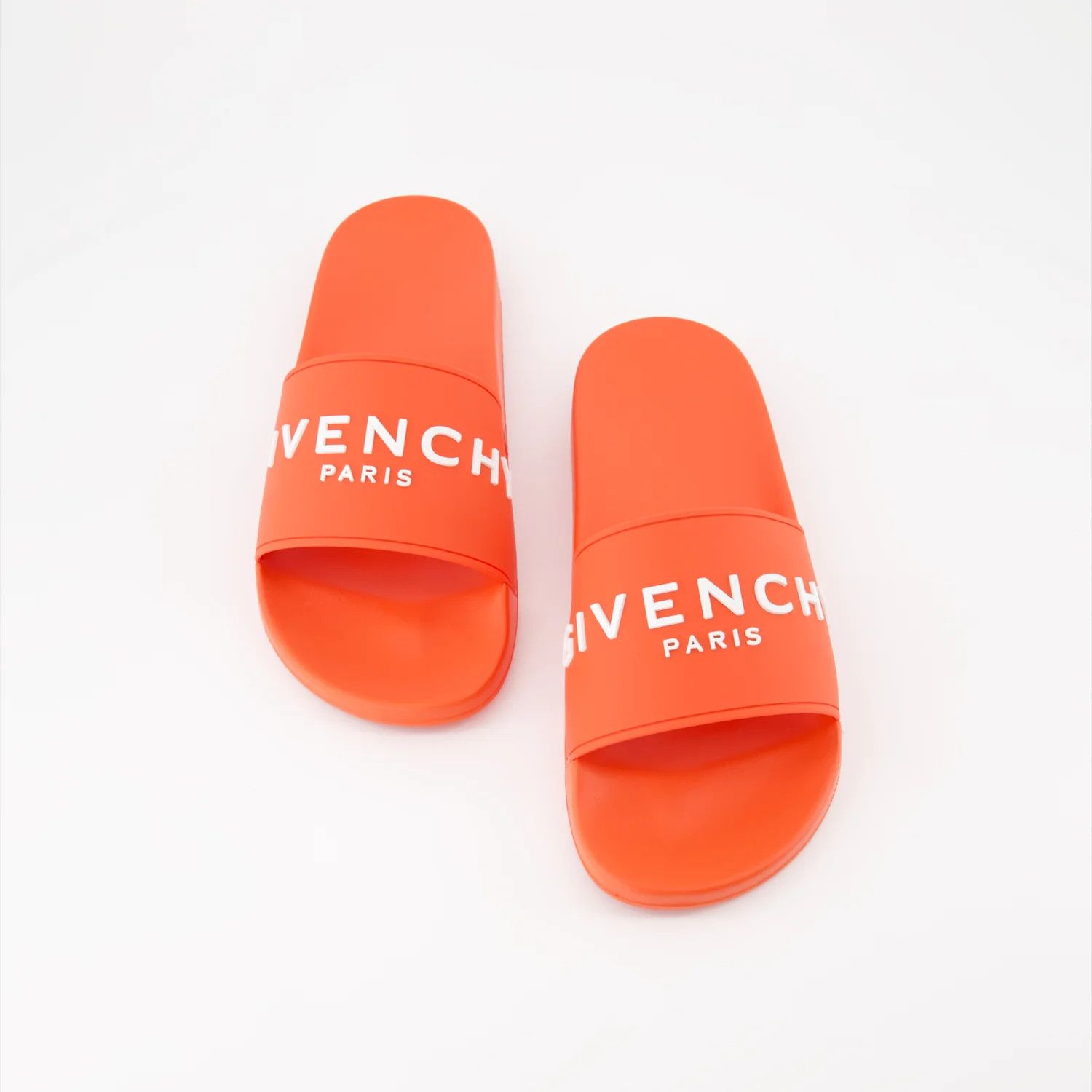 Givenchy o1srvl11e0625 Logo Slides Sandals in Orange Size US 12 / EU 45 - 7 Thumbnail