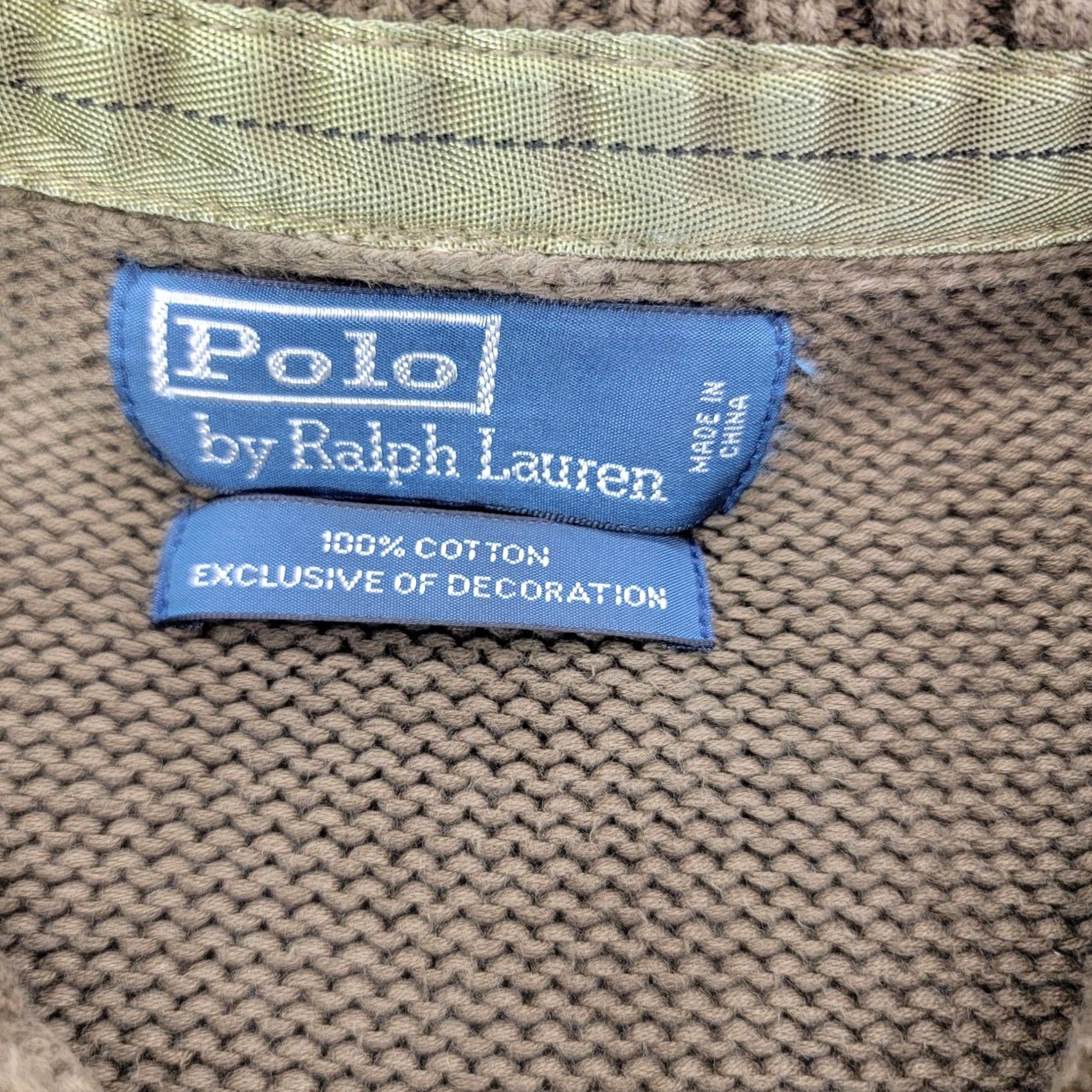 Polo Ralph Lauren Polo Ralph Lauren Sweater Mens L Green Mock Neck Henley Pullover Canvas Pocket Knitted Solid Casual Winter Long Sleeve Tight-Knit Cotton Size US L / EU 52-54 / 3 - 5 Thumbnail