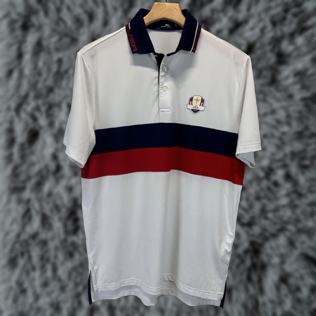 RLX Ralph Lauren RLX Ralph Lauren Polo Shirt Mens Small White Ryder Cup USA MMXXIII 2023 Polo Car Shirt Size US S / EU 44-46 / 1 - 1 Thumbnail
