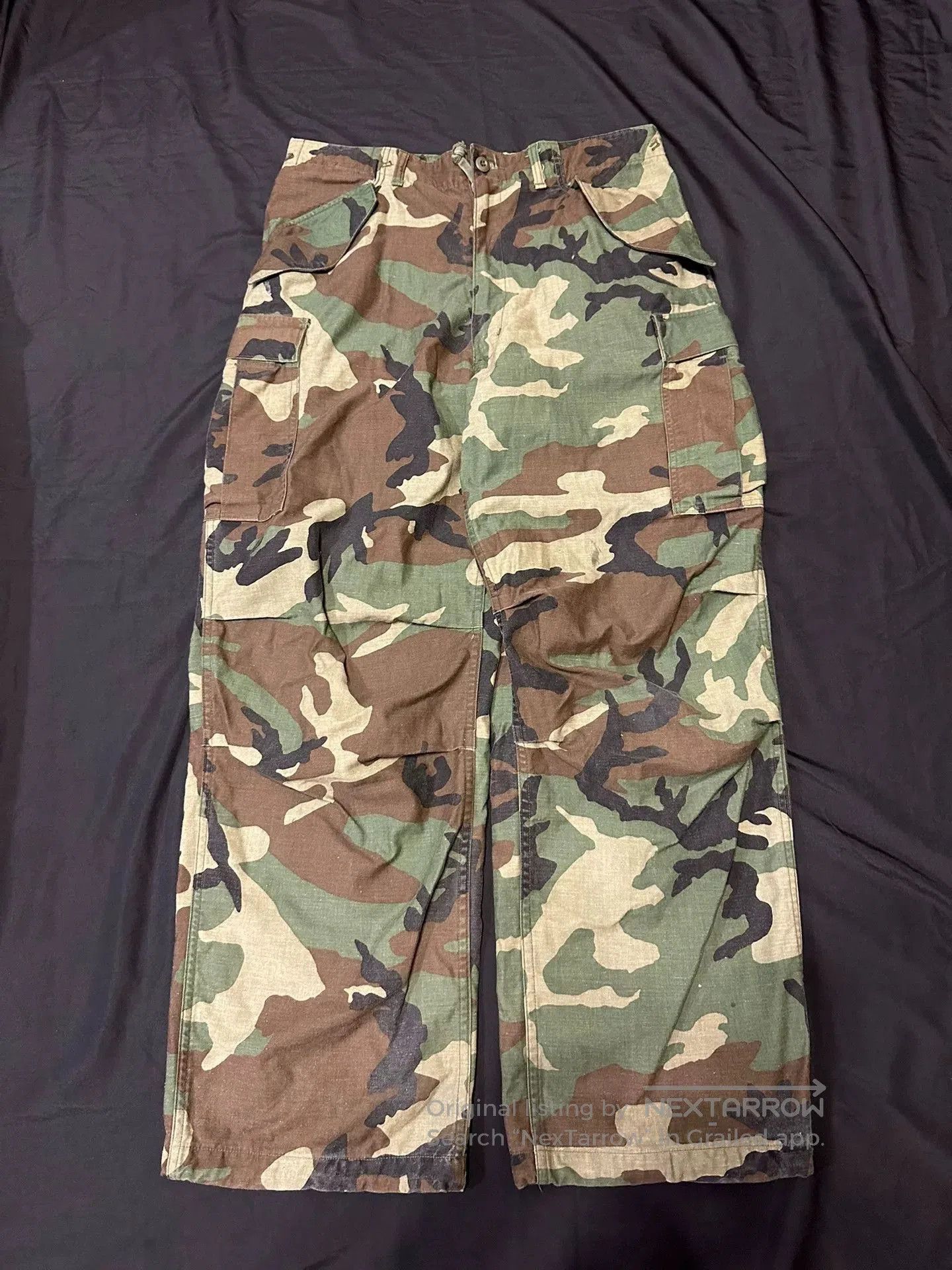 Vintage Vintage 80s M65 Camo Cargo Pants. Size US 28 / EU 44 - 2 Thumbnail
