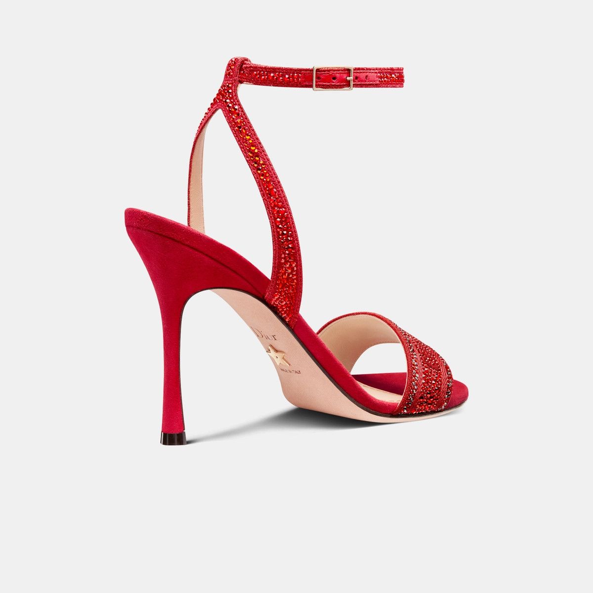 Dior o1w1db11024 Dway Heeled Sandal in Cherry Red Size US 8 / IT 38 - 3 Thumbnail