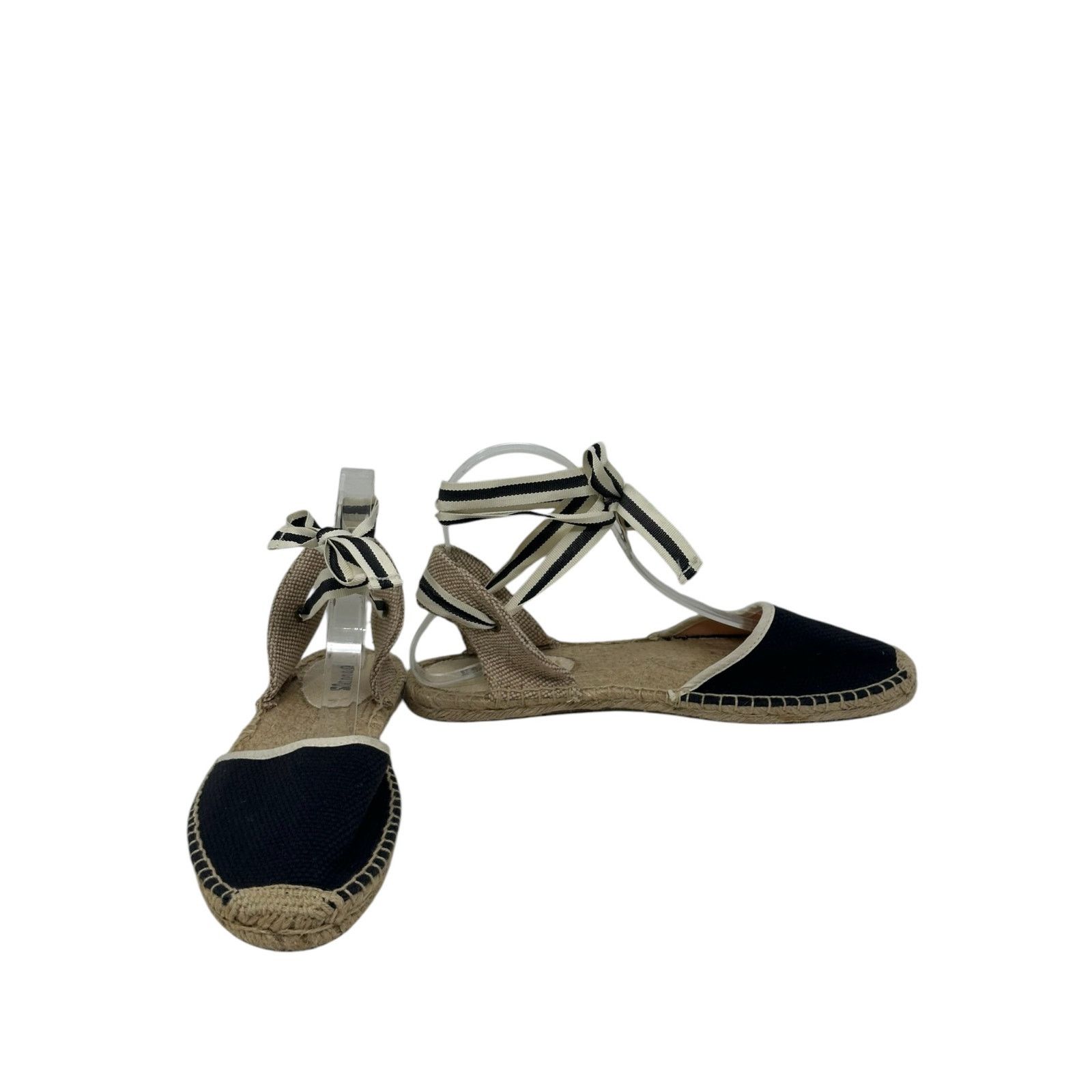 Soludos Soludos black canvas tie up espadrilles sandal shoes size 9 Size US 9 / IT 39 - 17 Thumbnail