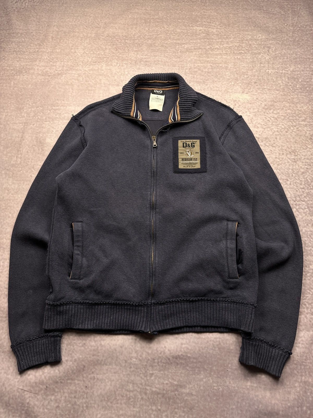 Vintage Archive Dolce & Gabbana Zip Up Knitt Sweater Logo