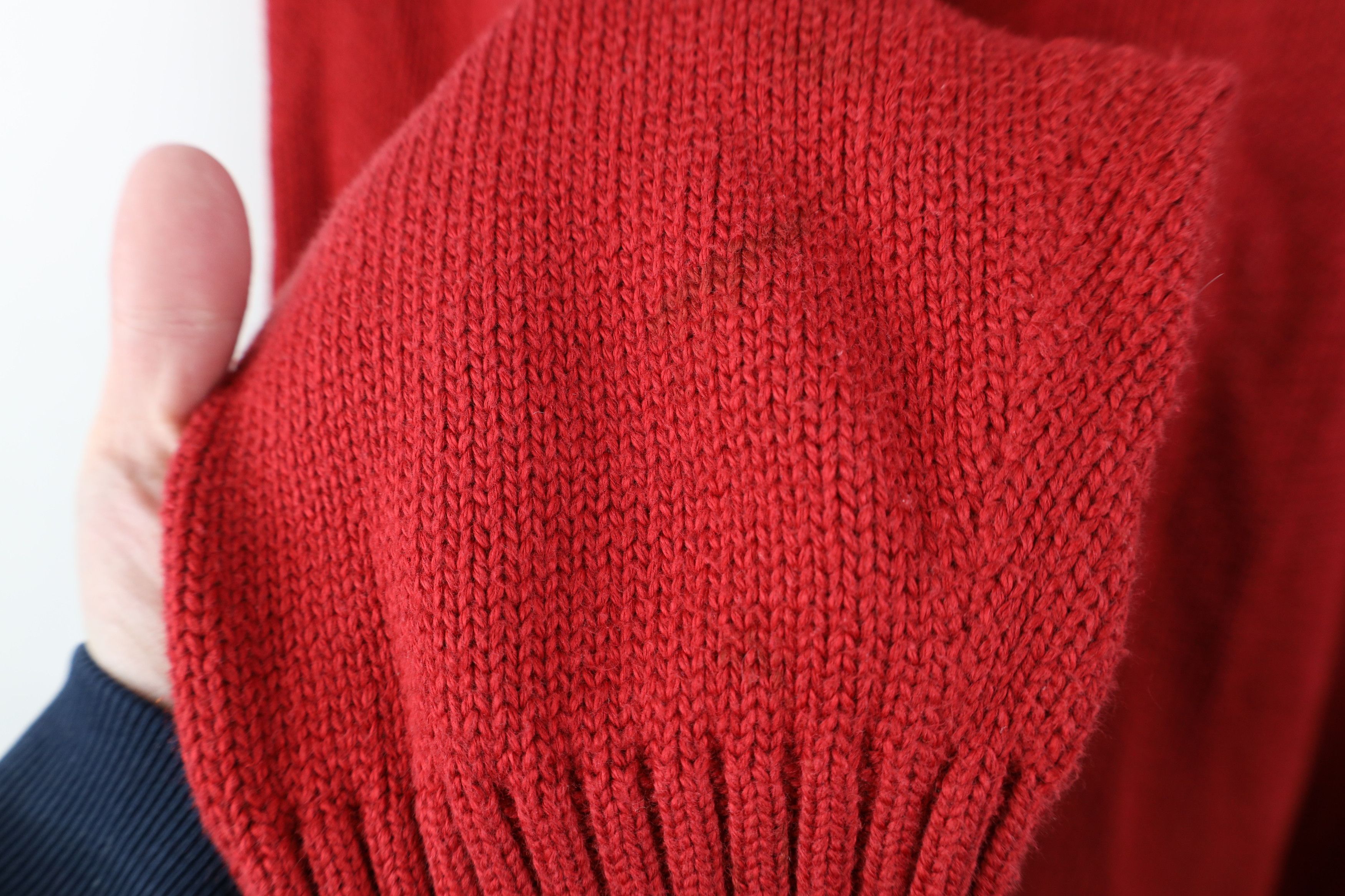 Ralph Lauren Vintage 90s Ralph Lauren Cotton Knit V-Neck Sweater Red Size US XXL / EU 58 / 5 - 6 Thumbnail