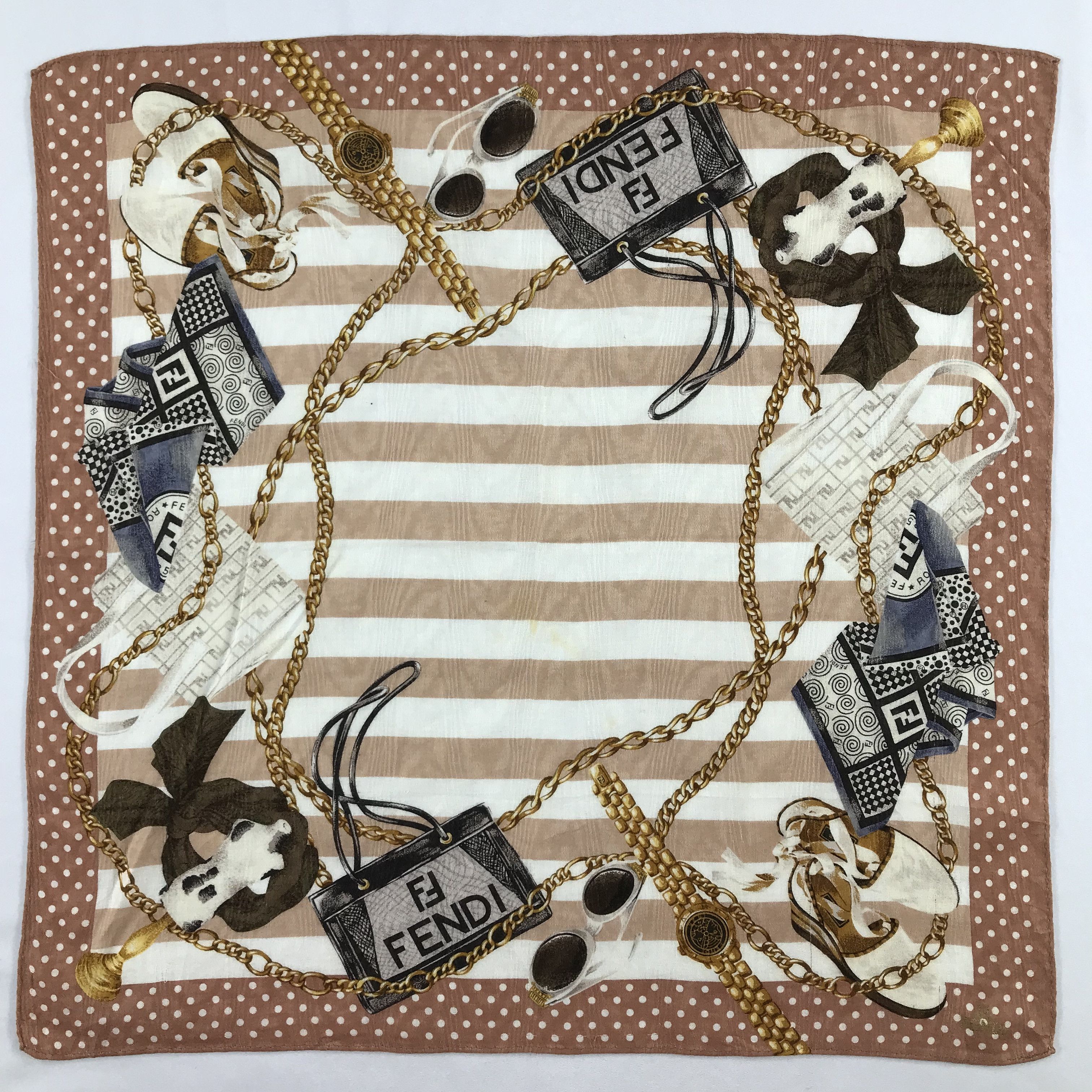 Vintage Vintage Fendi Bandana / Handkerchief / Neckerchief - S2332 Size ONE SIZE - 1 Thumbnail