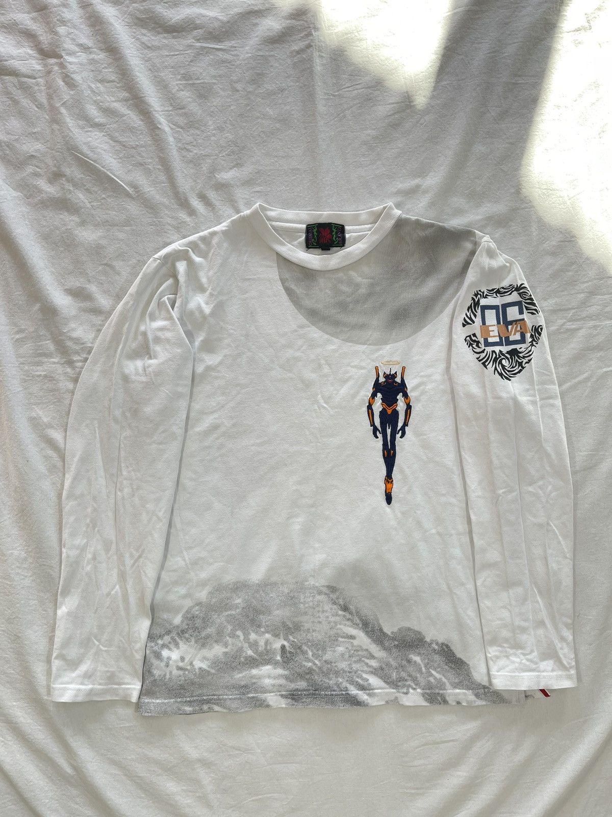 image of Nerv Evangelion X Nishiki Mark 06. Eva Embroidery Tee in White, Men's (Size Medium)