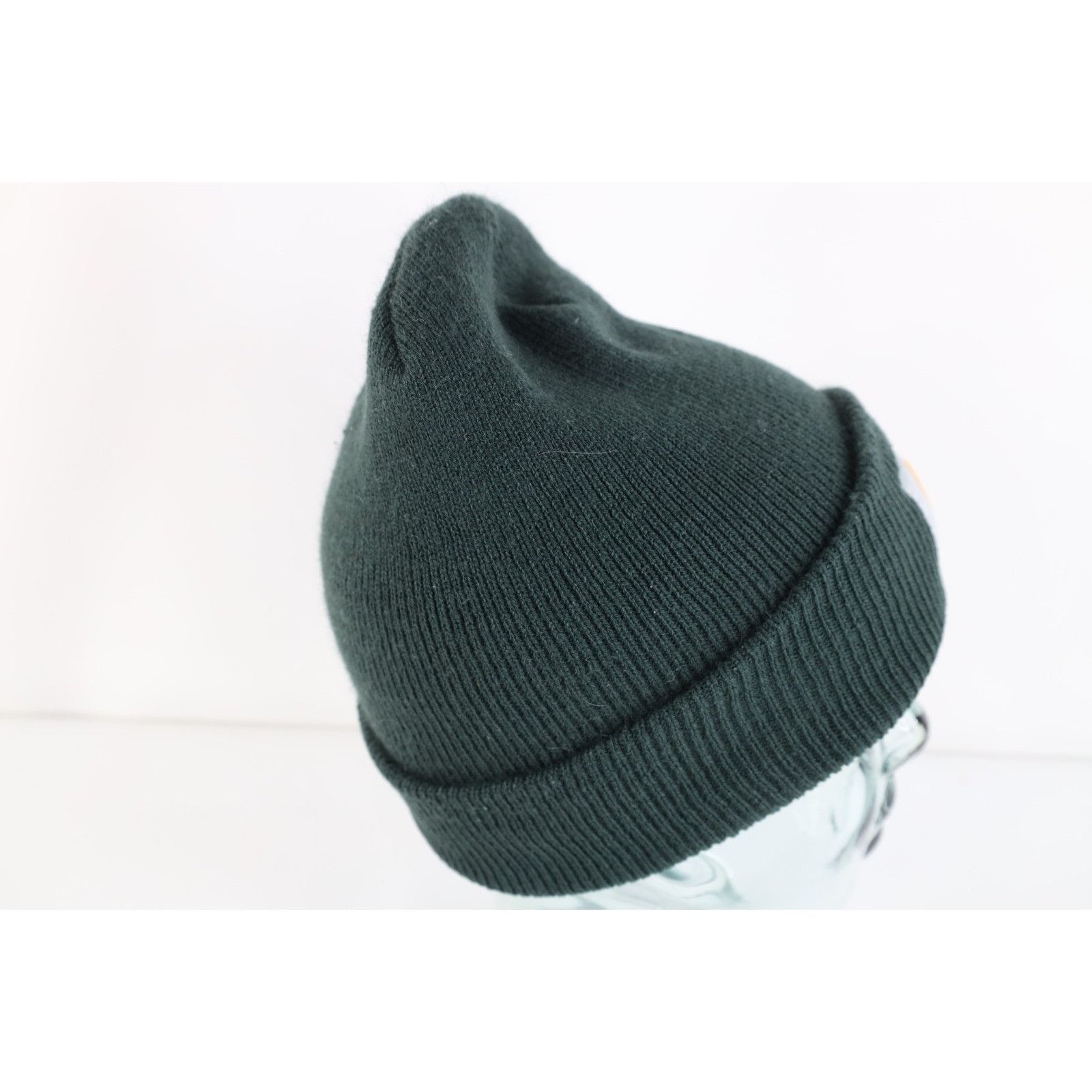 Carhartt Vintage 90s Carhartt Spell Out Ribbed Knit Winter Beanie Hat Size ONE SIZE - 4 Thumbnail