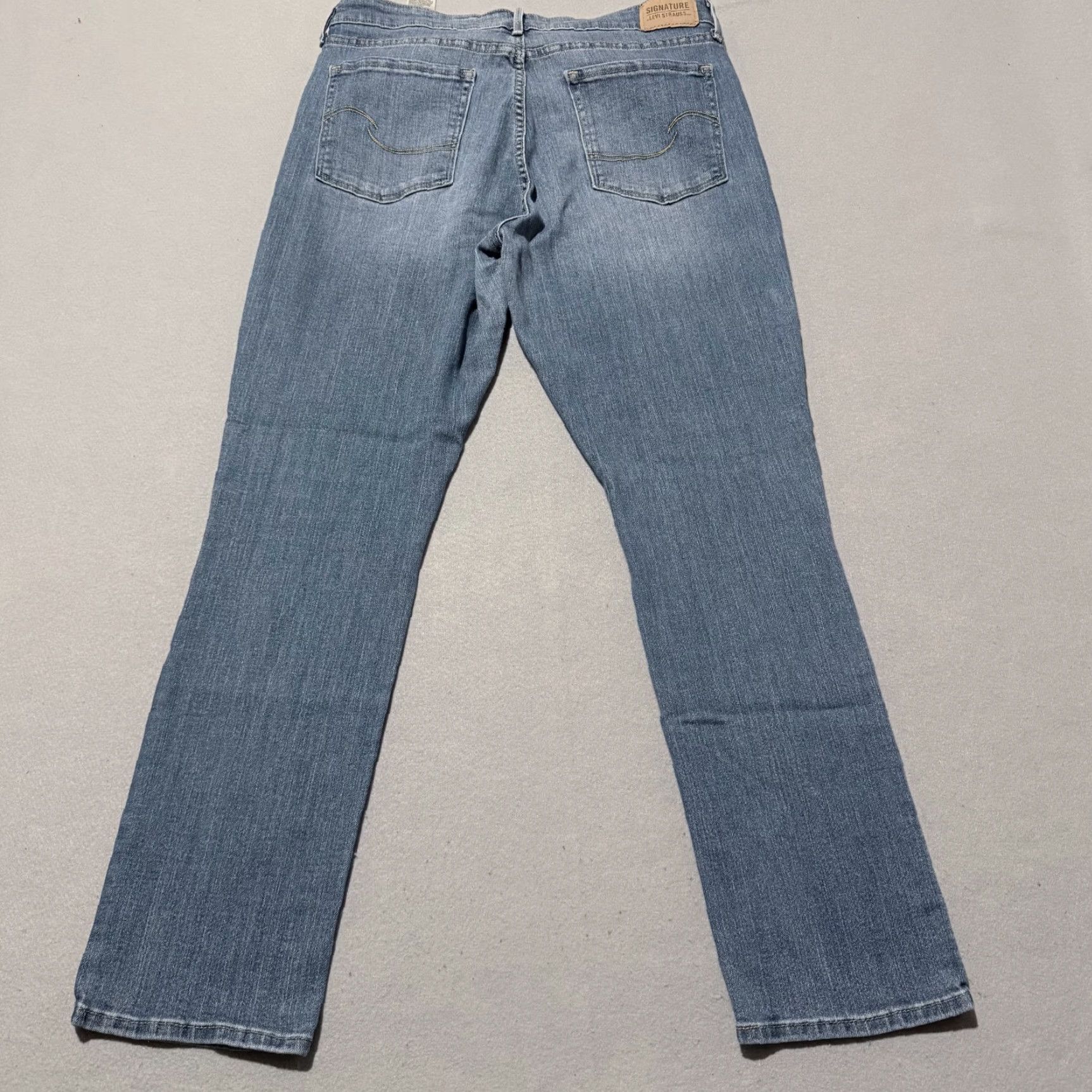 Levi's VINTAGE Signature by Levi's Strauss & Co. Mid Rise Straight Jeans Women Blue 14S 90s Mens Womens Size 36" / US 14 / IT 50 - 5 Thumbnail