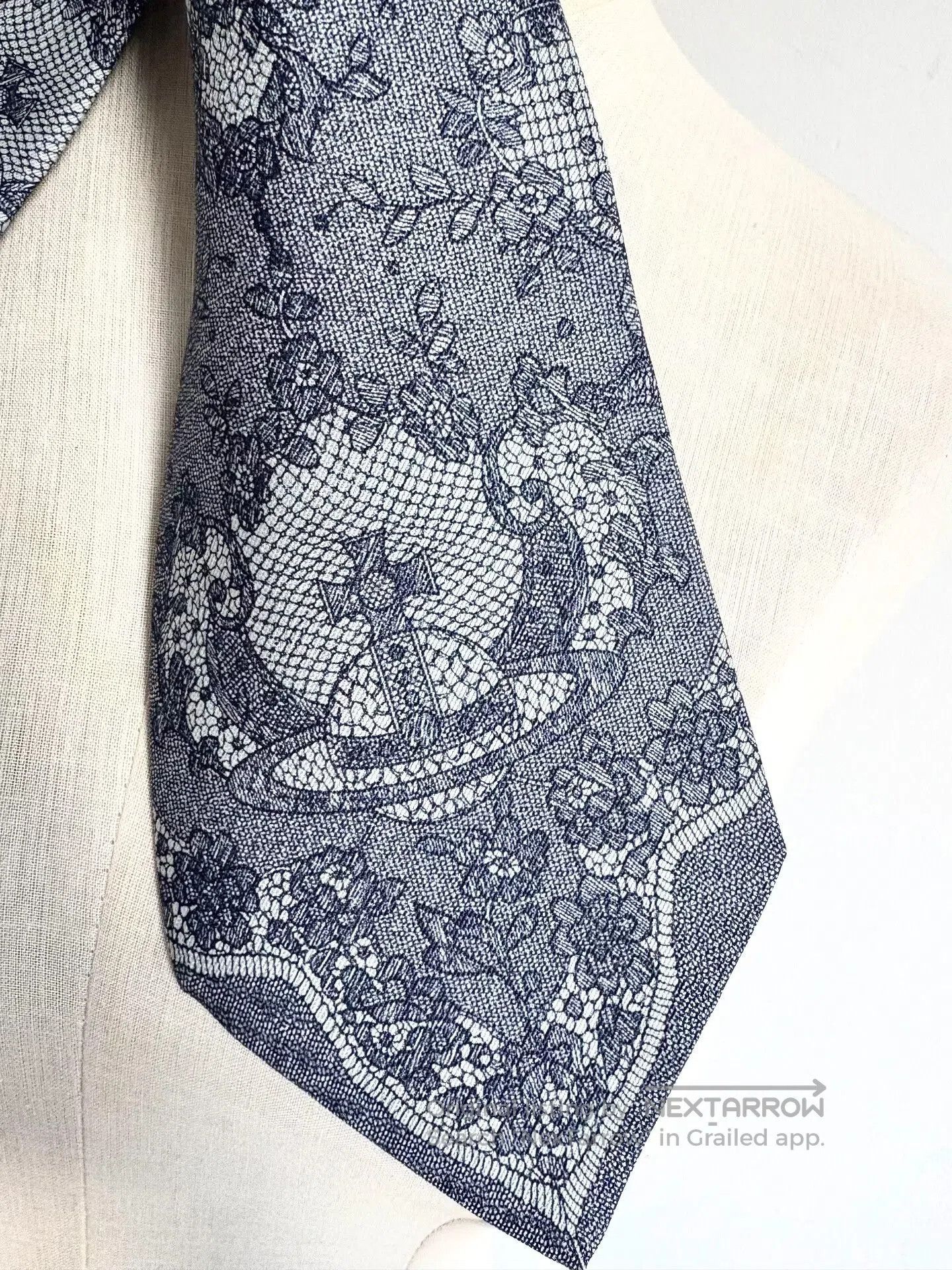 Vivienne Westwood vivienne westwood ice blue lace floral tie. Size ONE SIZE - 2 Thumbnail