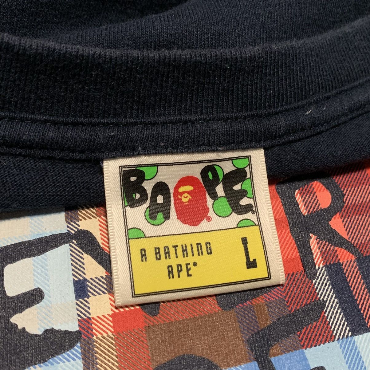 Bape Bape Large Ape Shall Never Kill Ape Navy Blue Tee Size US L / EU 52-54 / 3 - 4 Thumbnail