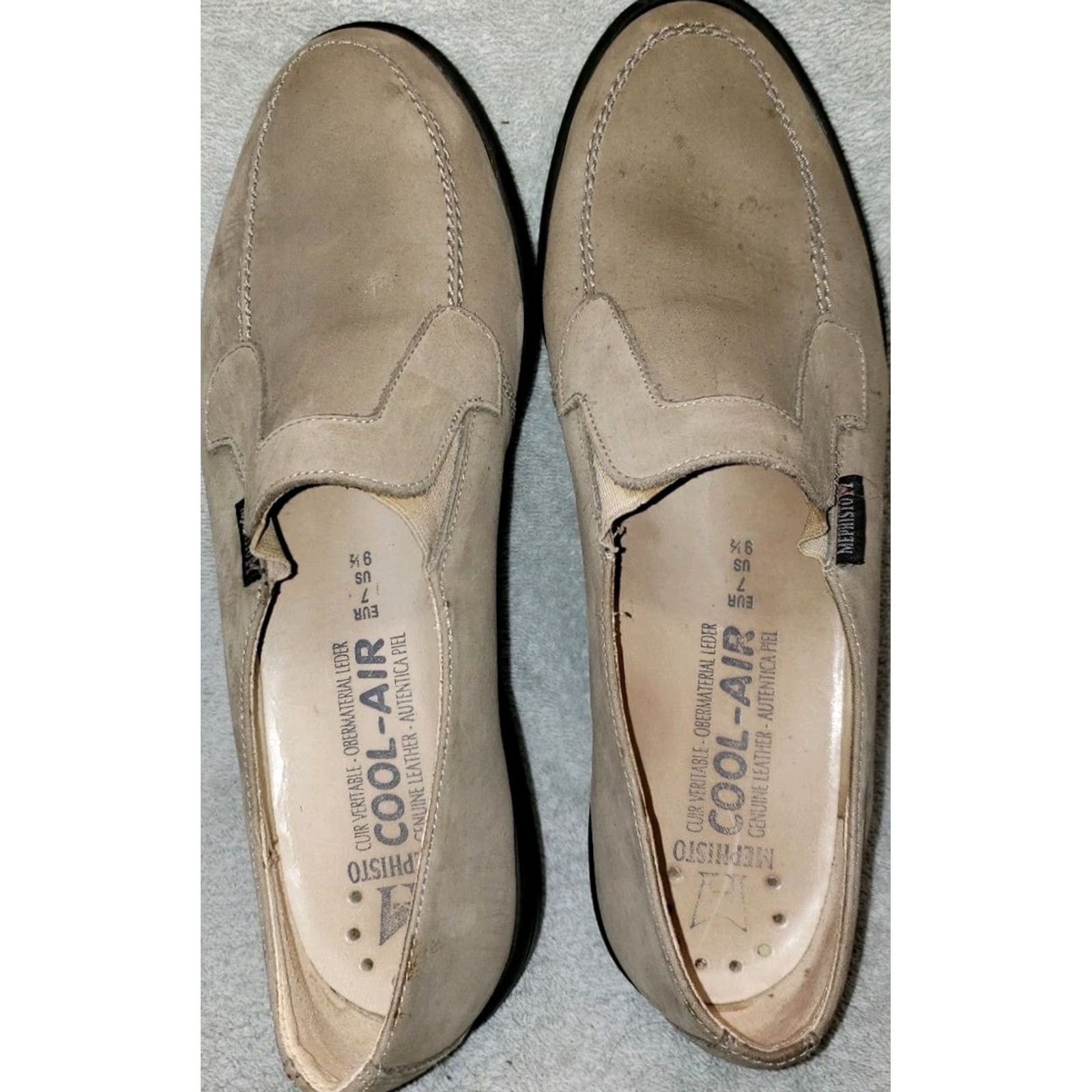 Mephisto Mephisto Women's Loafer Slip-on Beige Suede 9.5M UK 7 US 9.5 EU 40 Casual Leather Insoles Air Cool Technology Flats/Moccasins Womens Size US 7 / IT 37 - 7 Thumbnail