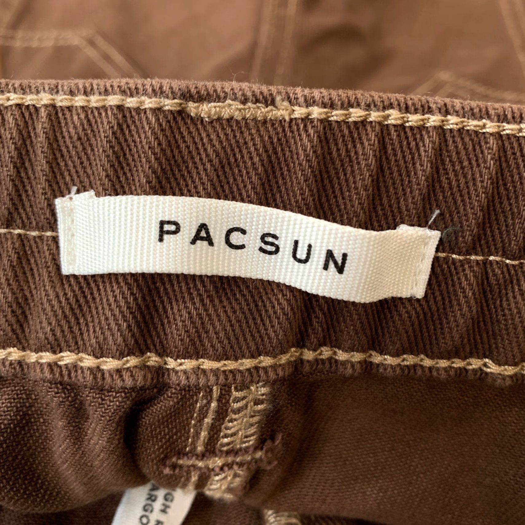 Pacsun VINTAGE PacSun Cargo Shorts Women's Medium Brown Canvas Casual 3-Inch Inseam 90s Size 32" / US 10 / IT 46 - 7 Thumbnail