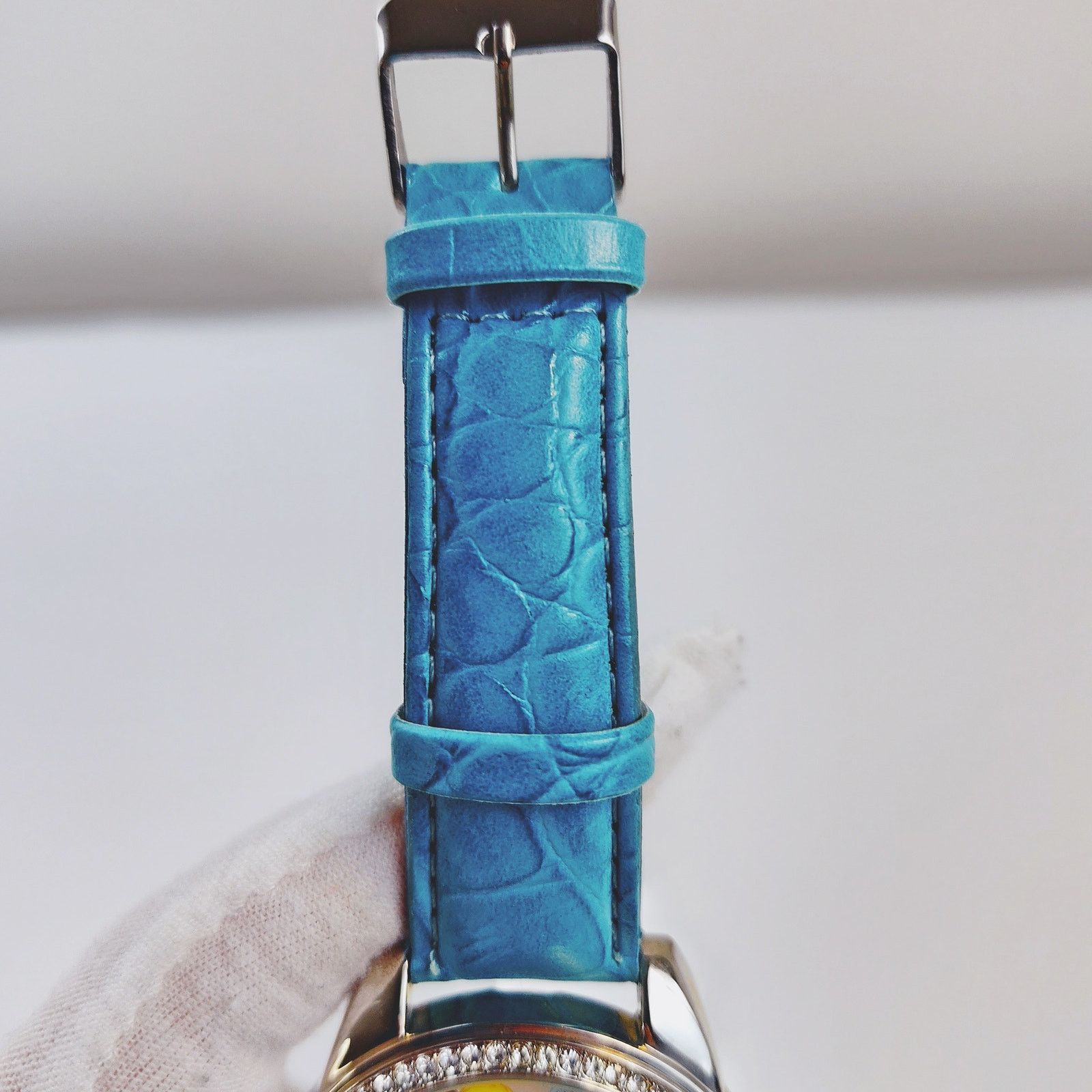 Disney Disney Tinker Bell Silver Analog Watch Blue Band Size ONE SIZE - 4 Thumbnail
