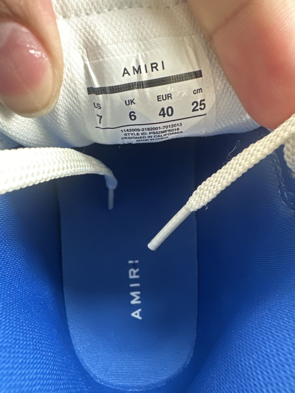 Amiri Amiri Skel-Top Hi Sneaker – Blue/White Size US 7 / EU 40 - 5 Thumbnail