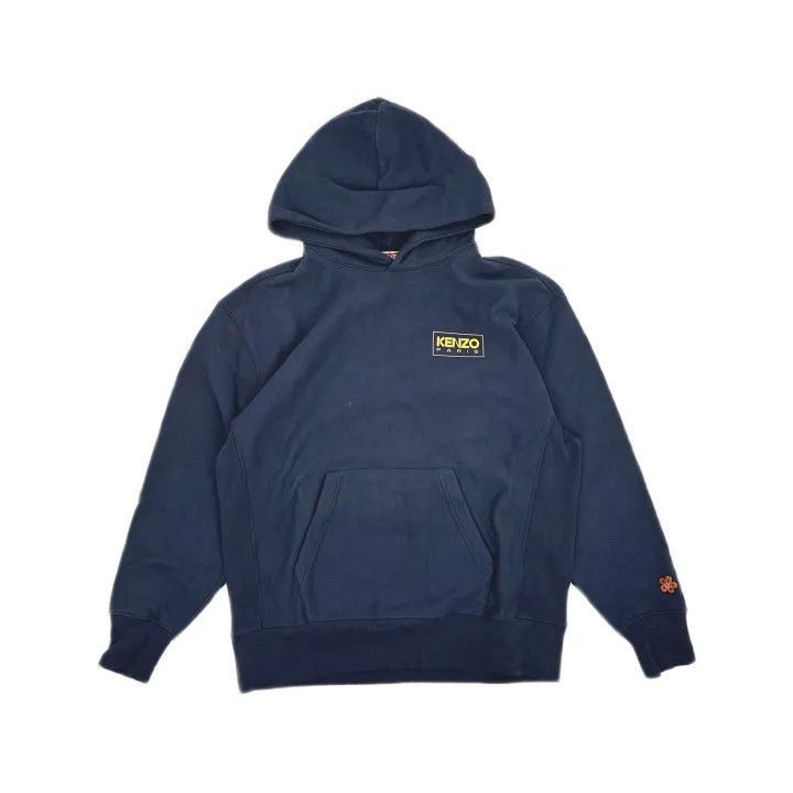Kenzo Kenzo Logo Print Hoodie in Navy Blue -2507 Size US XS / EU 42 / 0 - 2 Thumbnail