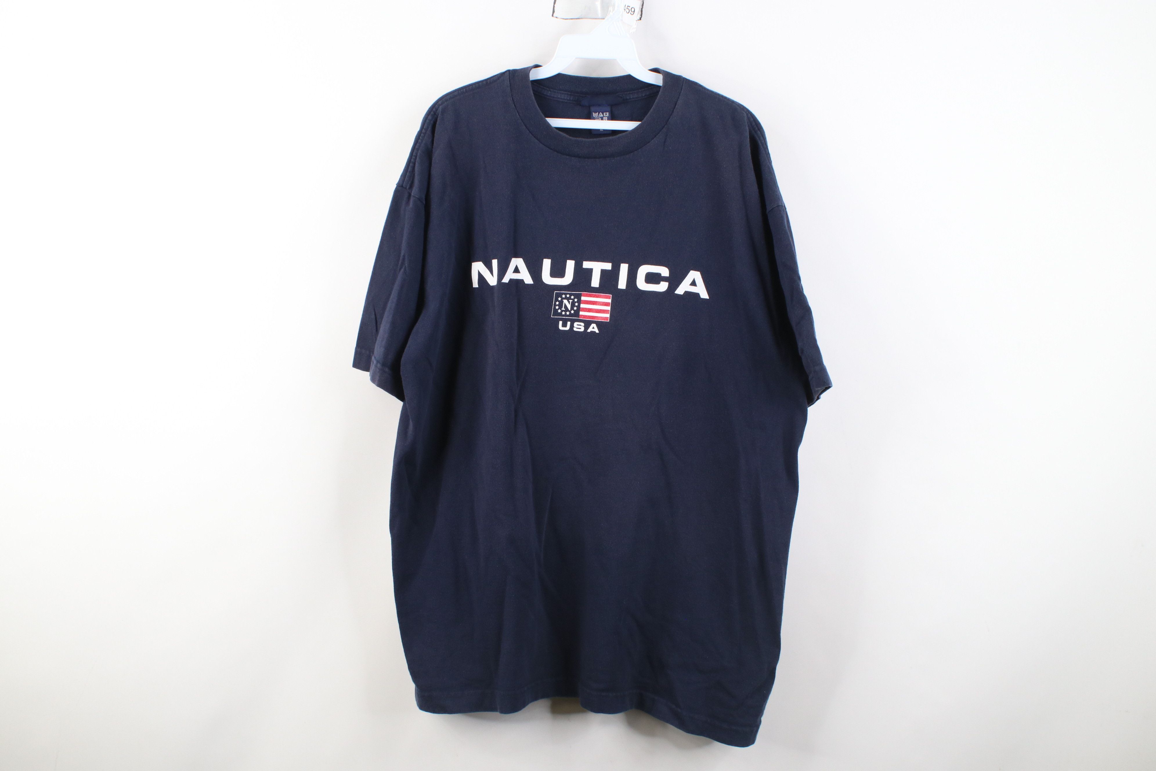 Nautica Vintage 90s Nautica Spell Sailing Flag T-Shirt Cotton USA Size US XL / EU 56 / 4 - 1 Thumbnail