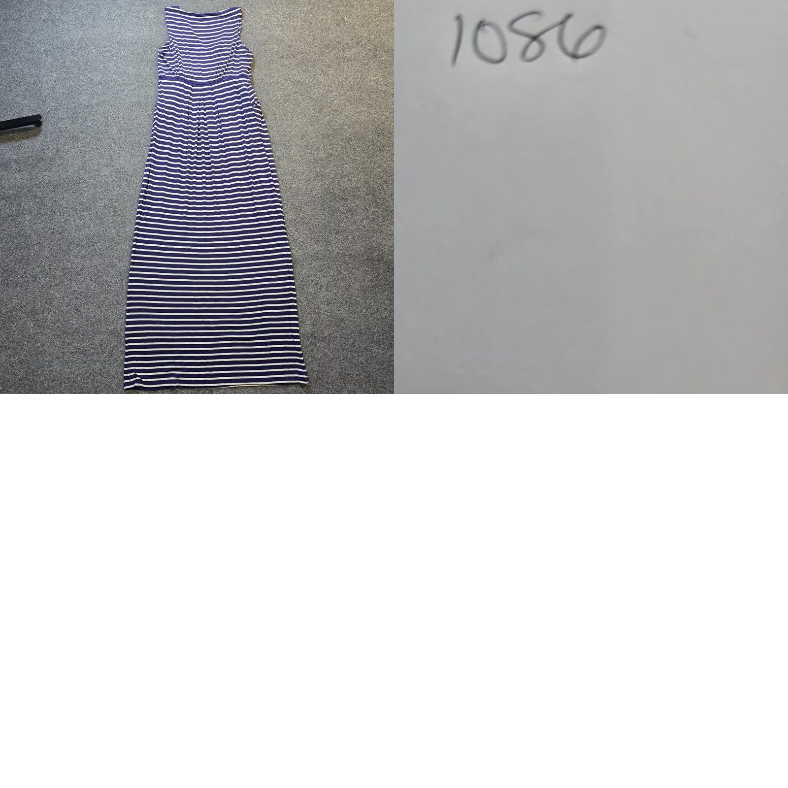 Vintage Joules Dress Womesn 12 Blue White Striped Maxi Stretchy Pockets Casual Capsule Size XL / US 12-14 / IT 48-50 - 8 Thumbnail