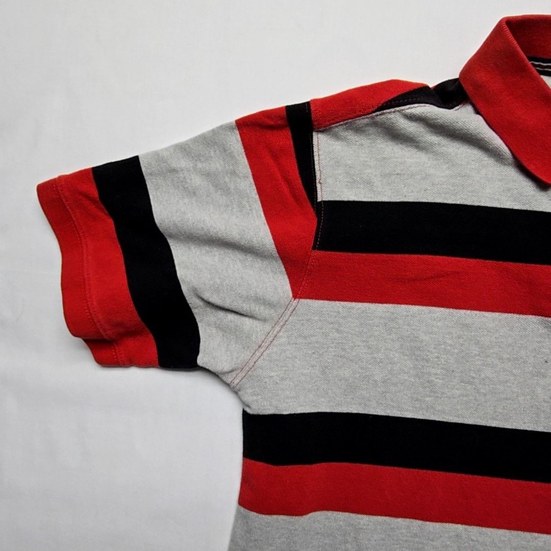 Phat Farm Phat Farm Striped Polo Shirt Red Black Gray Mens M Top Y2K Size US M / EU 48-50 / 2 - 4 Thumbnail