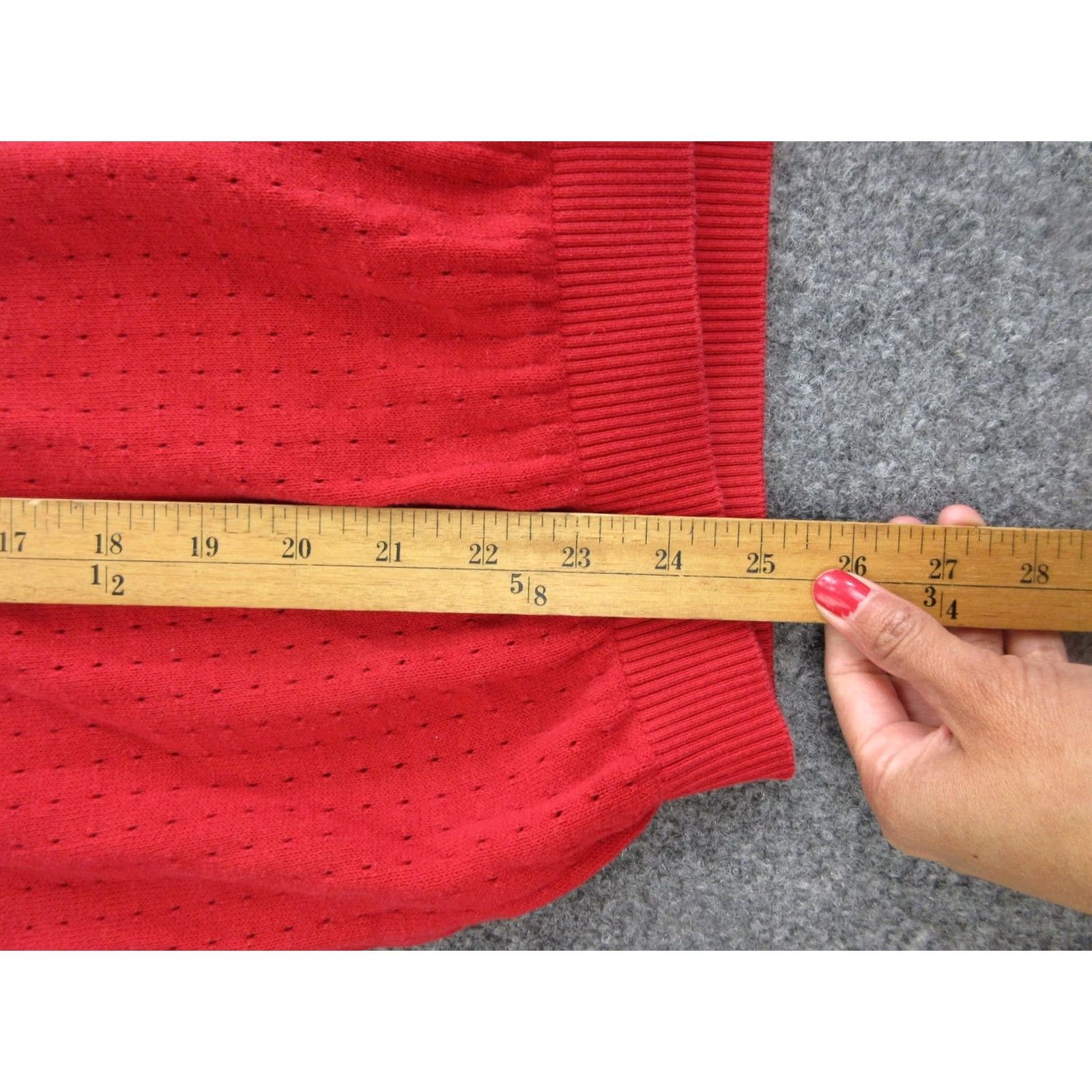 Vintage St. Croix Mens XL Red Cotton Polyester Knit Short Sleeve Collared Pullover Sweater Size US XL / EU 56 / 4 - 5 Thumbnail