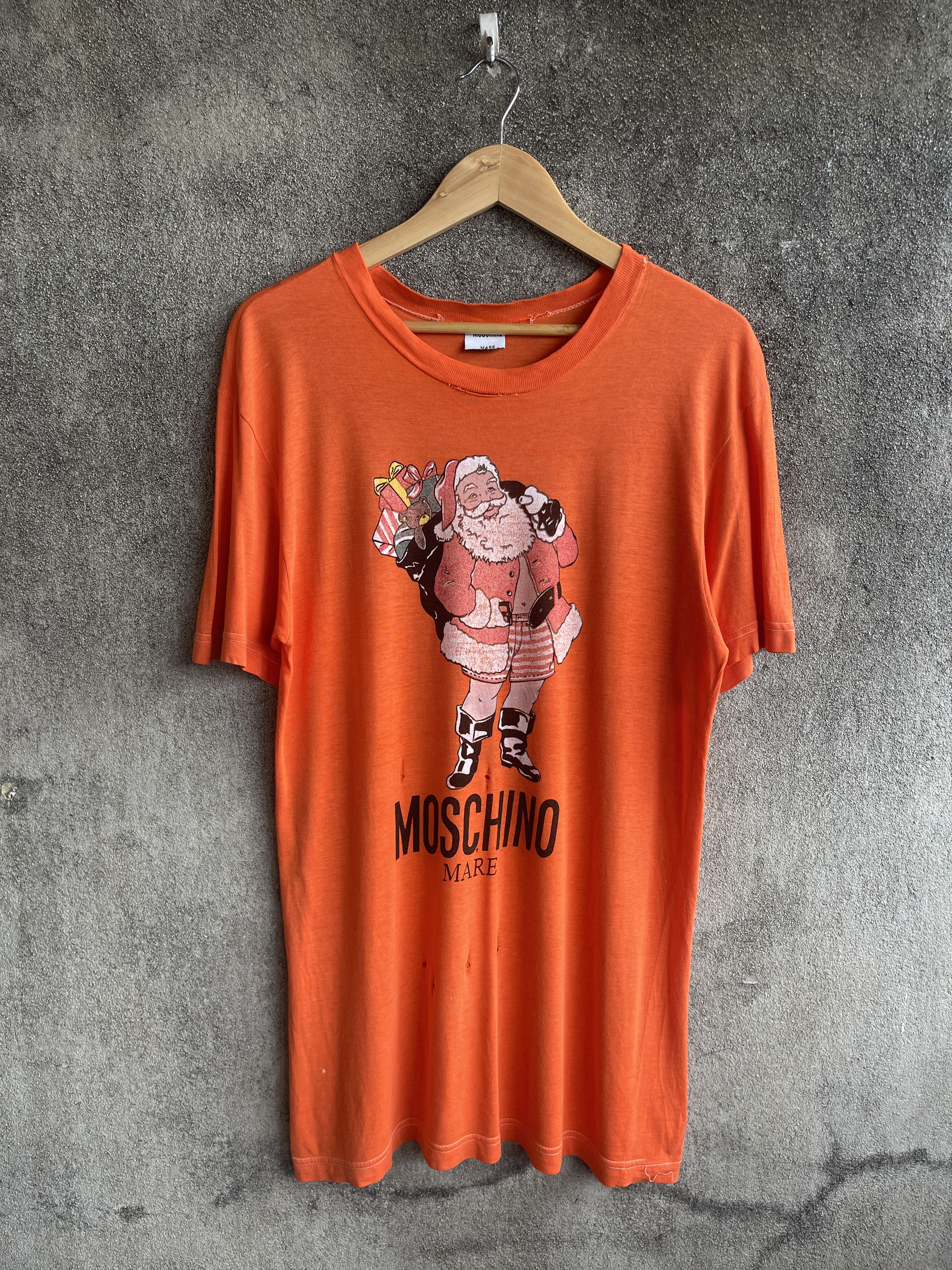 Moschino Trashed🔥MOCHINO MARE🔥Santa Claus Tshirt Size US M / EU 48-50 / 2 - 2 Thumbnail