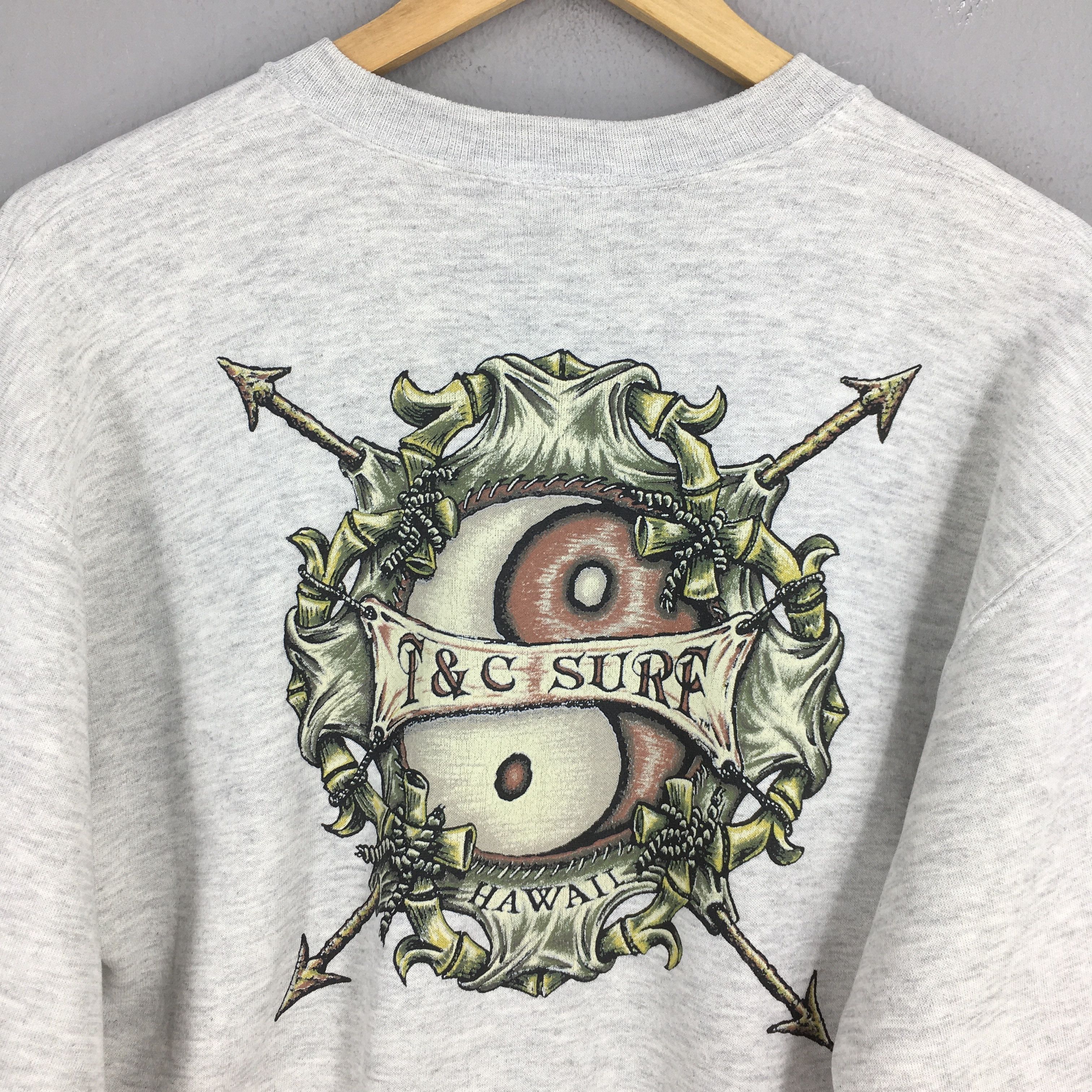 Vintage Vintage T&C Surf Designs Gray Sweatshirt Medium Size US M / EU 48-50 / 2 - 7 Thumbnail