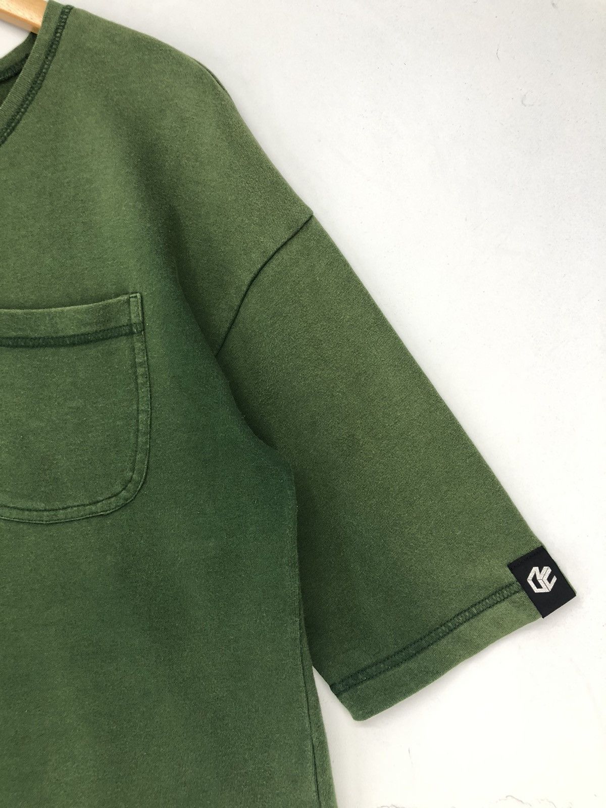 Zucca Cabane De Zucca Single Pocket Faded Green Oversize Tshirt Size US M / EU 48-50 / 2 - 7 Thumbnail