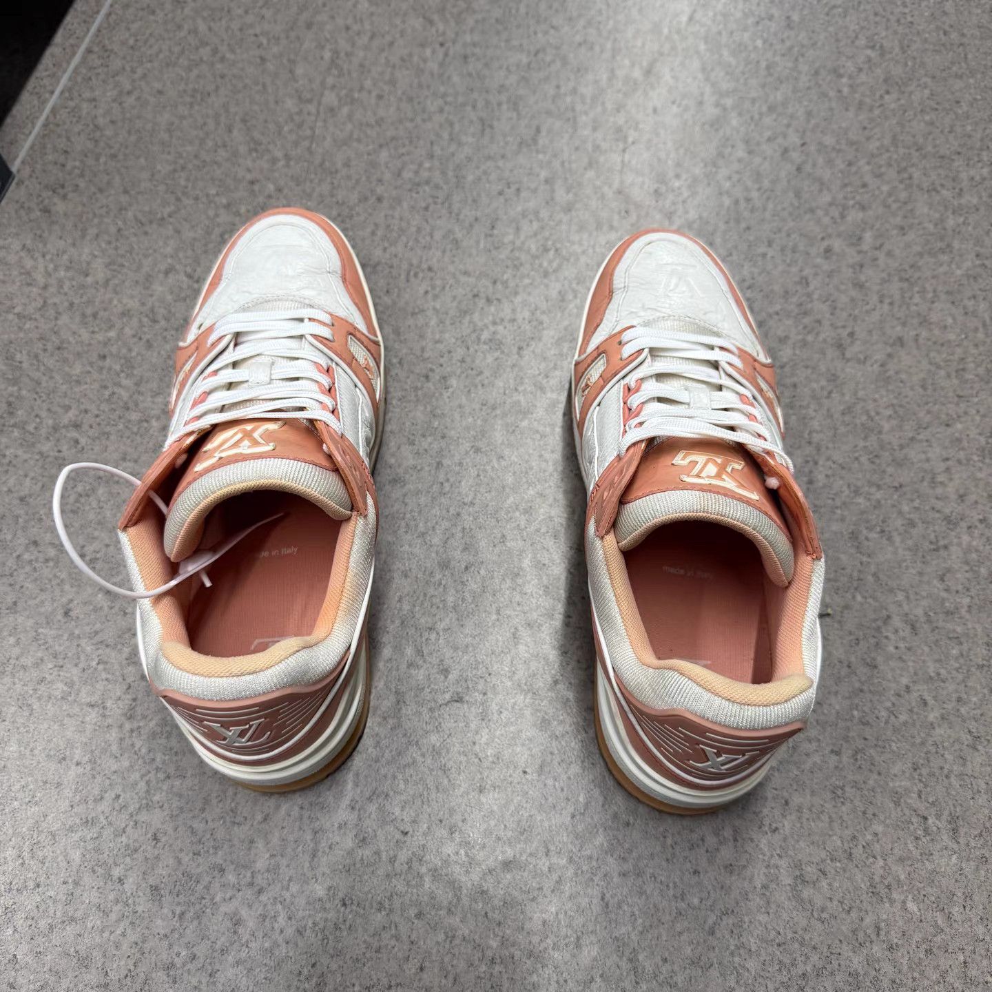 Louis Vuitton Louis Vuitton Trainer White Pink Peach K15 Size US 10.5 / EU 43-44 - 8 Thumbnail