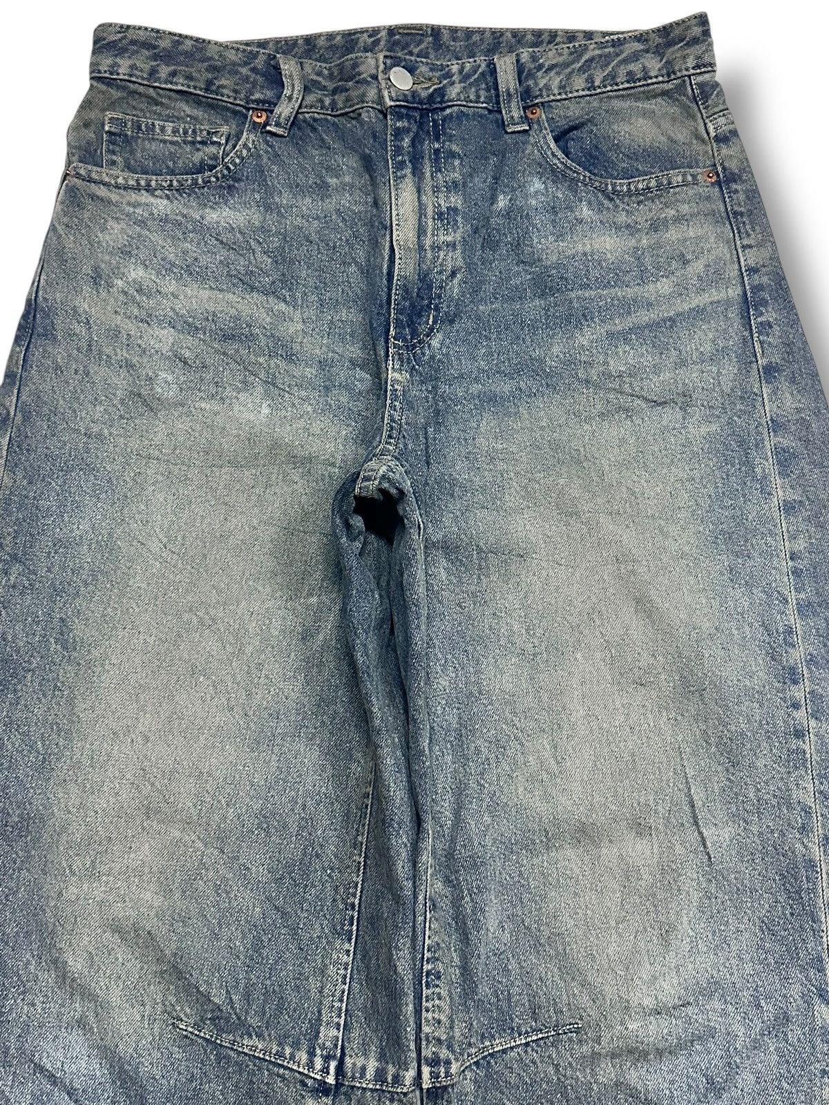 GU GU Vintage Baggy Loose Style Jeans With Faded Wash Size US 33 - 3 Thumbnail