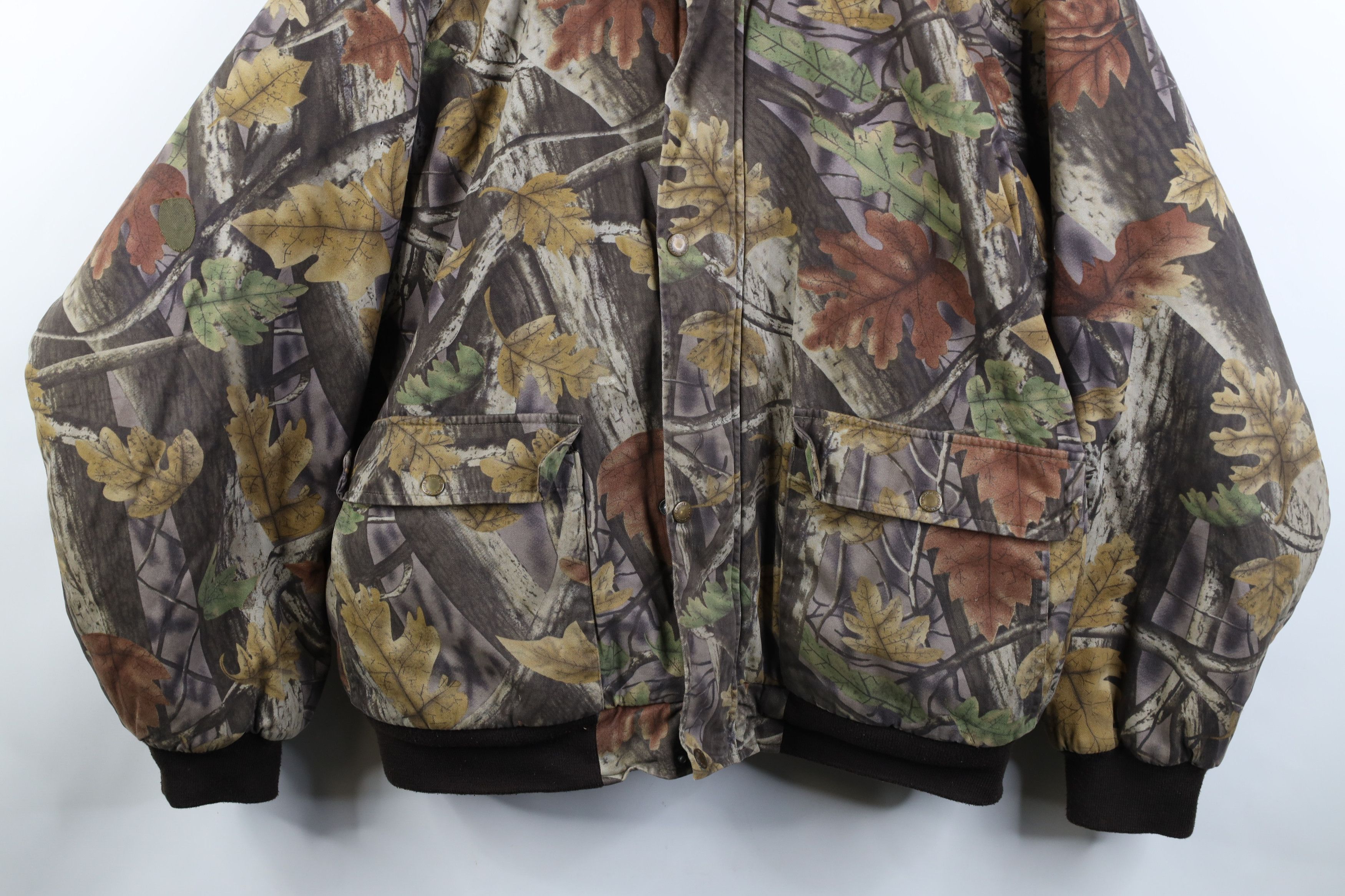 Vintage Vintage 90s Streetwear Camouflage Quilted Bomber Jacket Size US XL / EU 56 / 4 - 3 Thumbnail