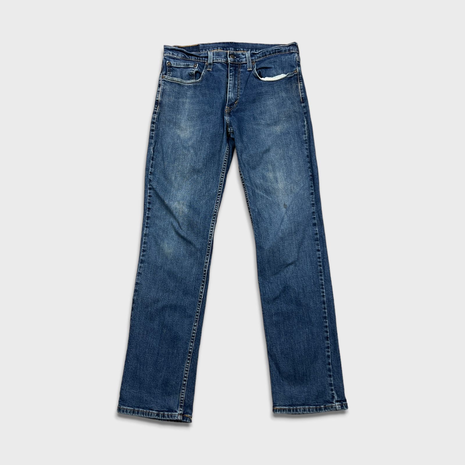 Levi's × Vintage Levi's 514 Jeans Mens 34x34 Blue Straight Fit Denim Pants Size US 34 / EU 50 - 1 Thumbnail