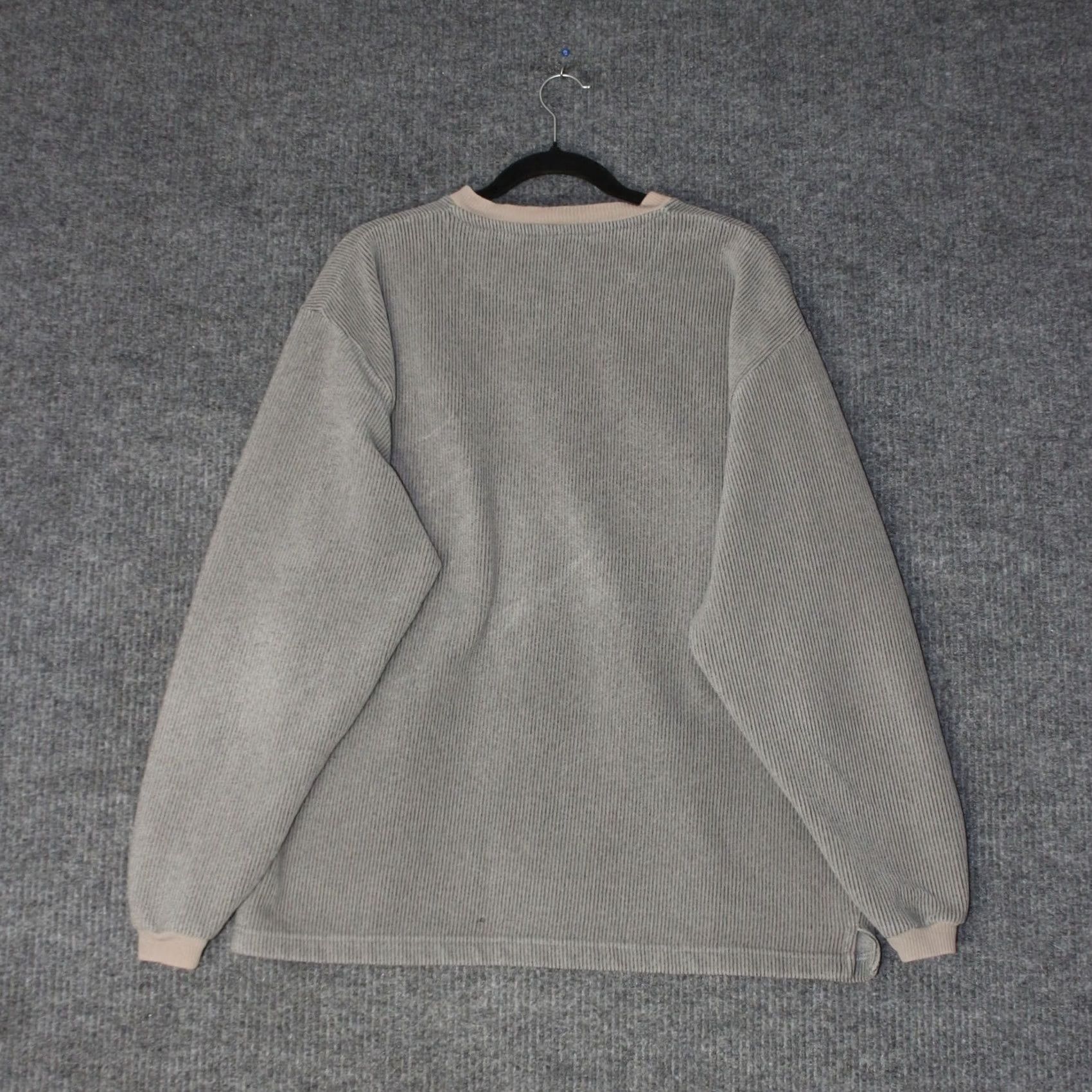 Vintage VINTAGE Bullhead Pullover Mens XL Gray Ribbed Nylon V-Neck Striped Gorpcore Skate Shirt Size US XL / EU 56 / 4 - 7 Thumbnail