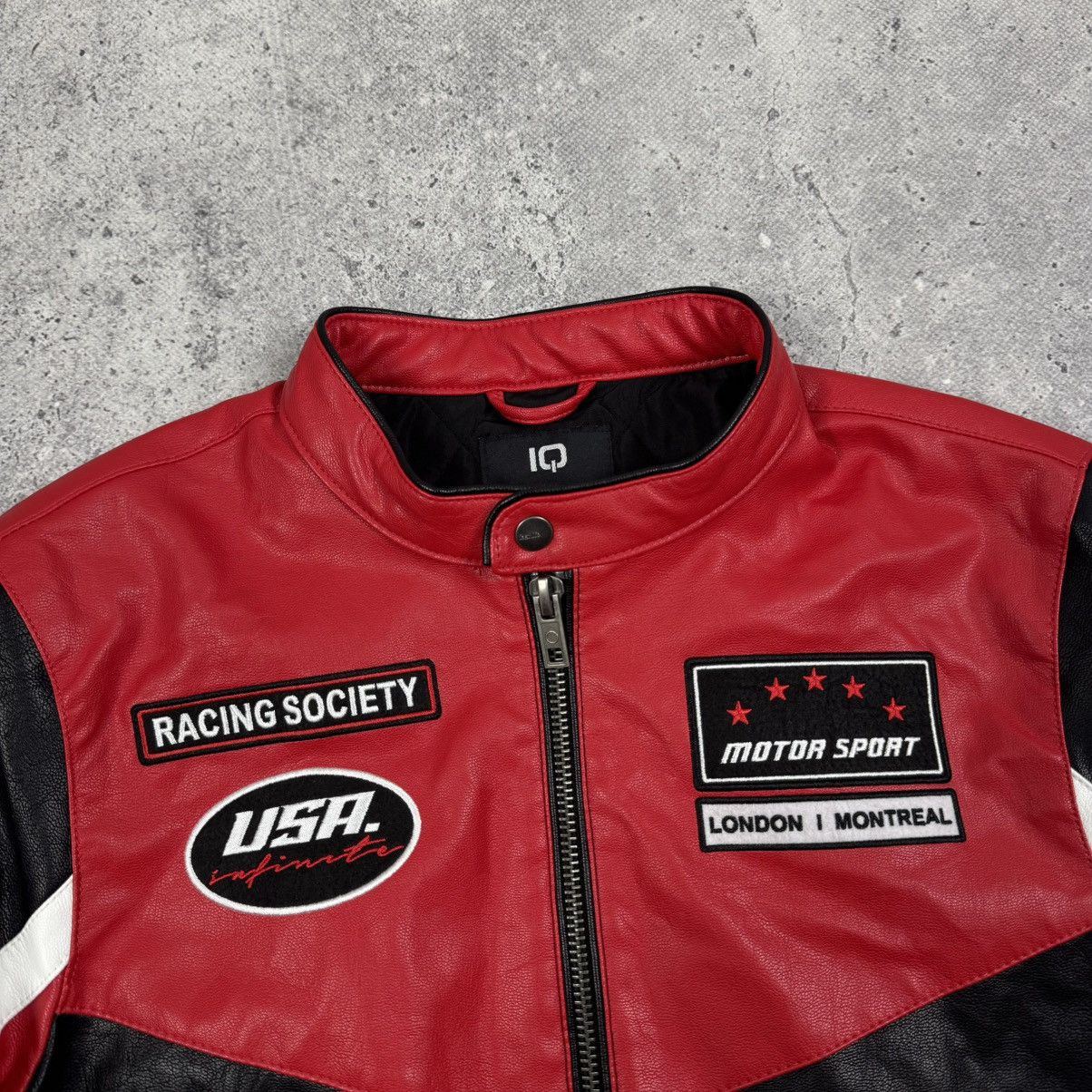 Vintage Racing Moto Formula 1 Leather Jacket Ferrari F-1 Mercedes Size US M / EU 48-50 / 2 - 11 Thumbnail
