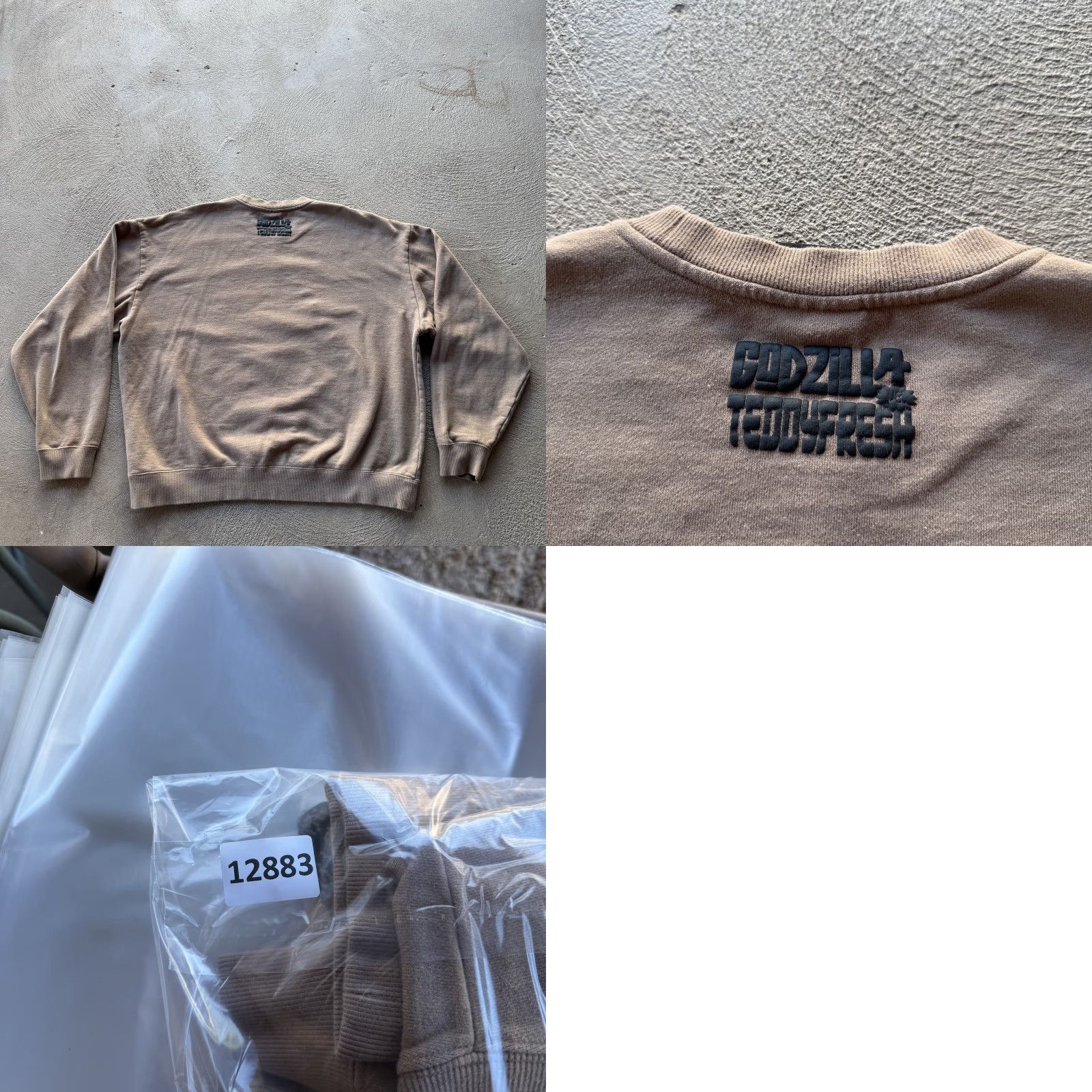 Teddy Fresh VINTAGE Teddy Fresh Sweatshirt Mens Large Godzilla Graphic Crew Neck Brown Cotton Fleece Movie Collab Size US L / EU 52-54 / 3 - 8 Thumbnail