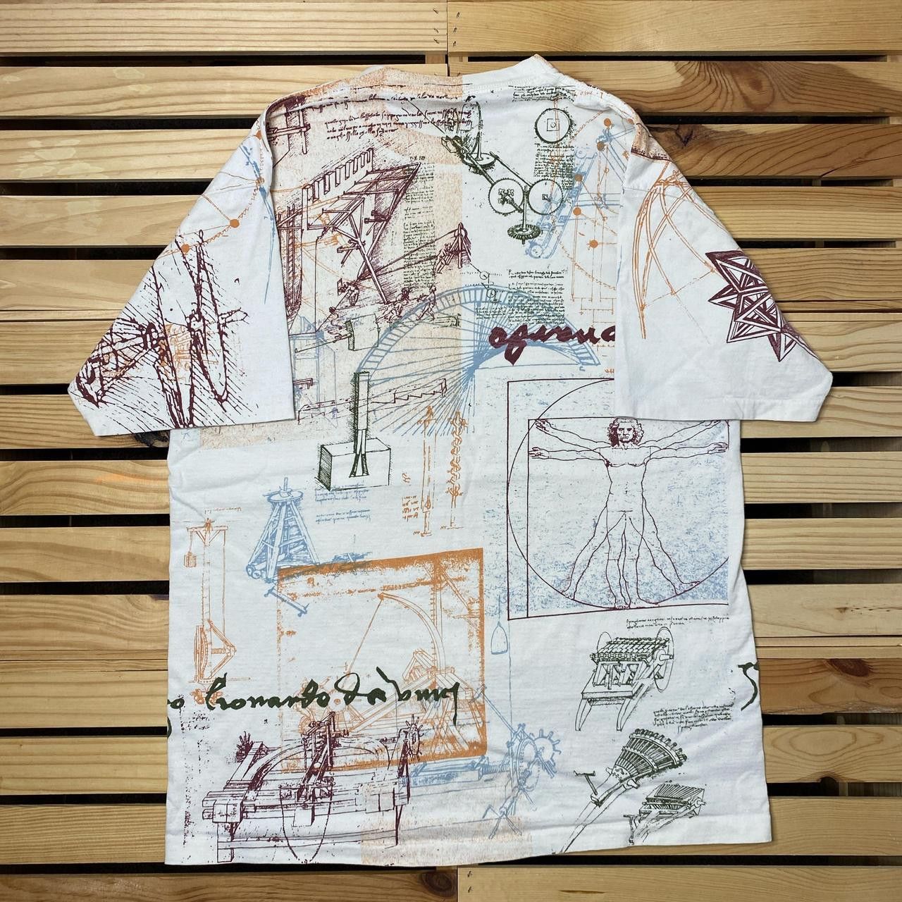 Other Vintage Leonardo Da Vinci Beige AOP Art Tee Size XL Size US XL / EU 56 / 4 - 2 Thumbnail