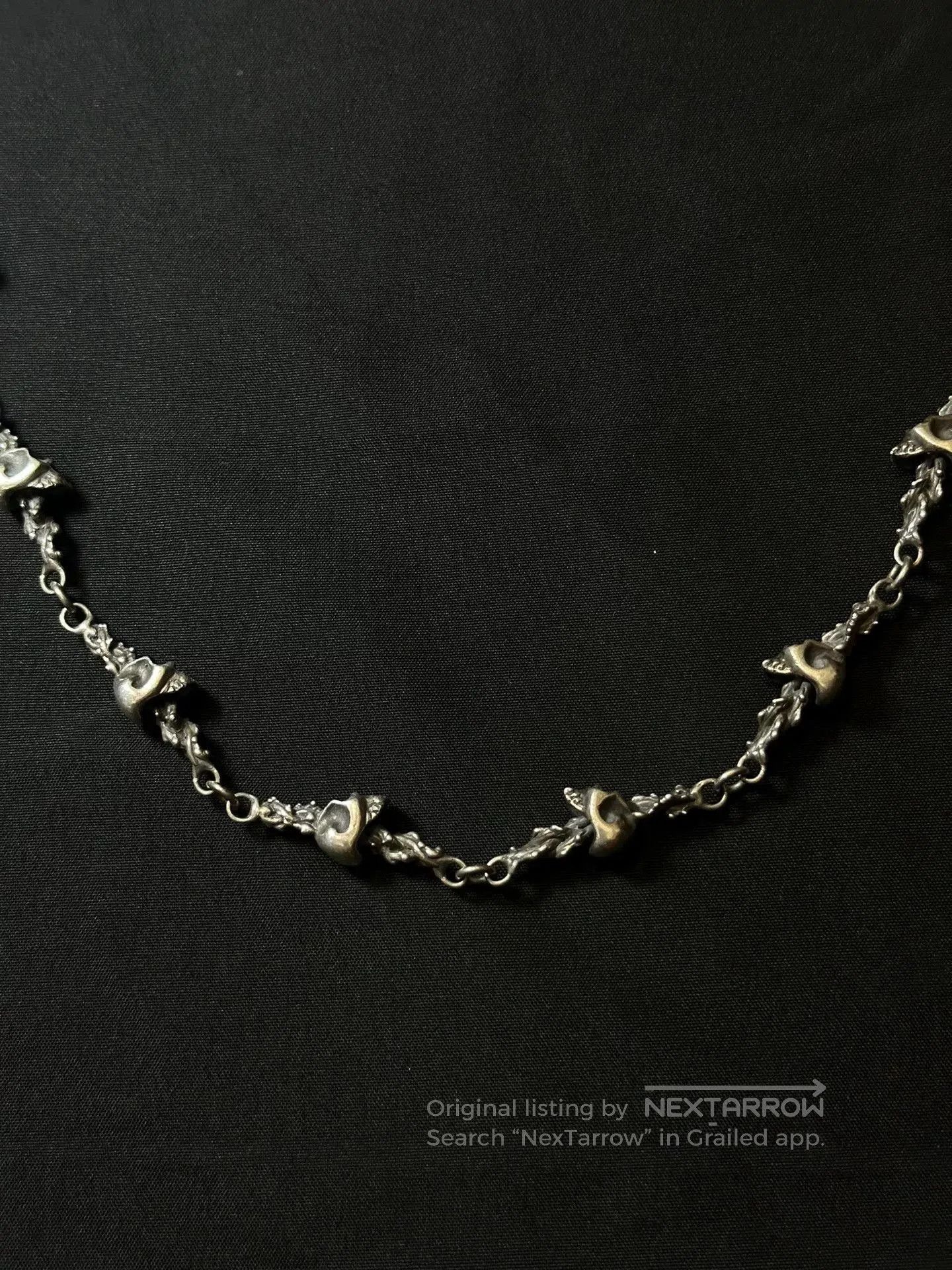 Vintage Vintage 80s Pure Silver Skull Pants Chain. Size ONE SIZE - 2 Thumbnail