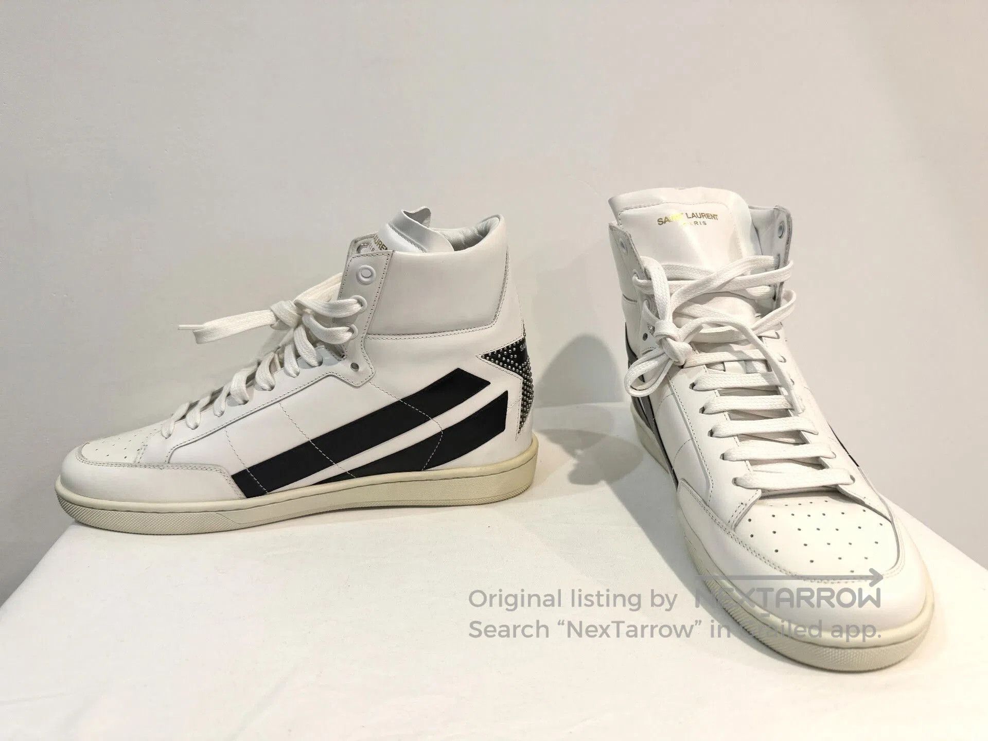 Saint Laurent Paris Saint Laurent Studded Court Classic Sneakers. Size US 8 / EU 41 - 2 Thumbnail