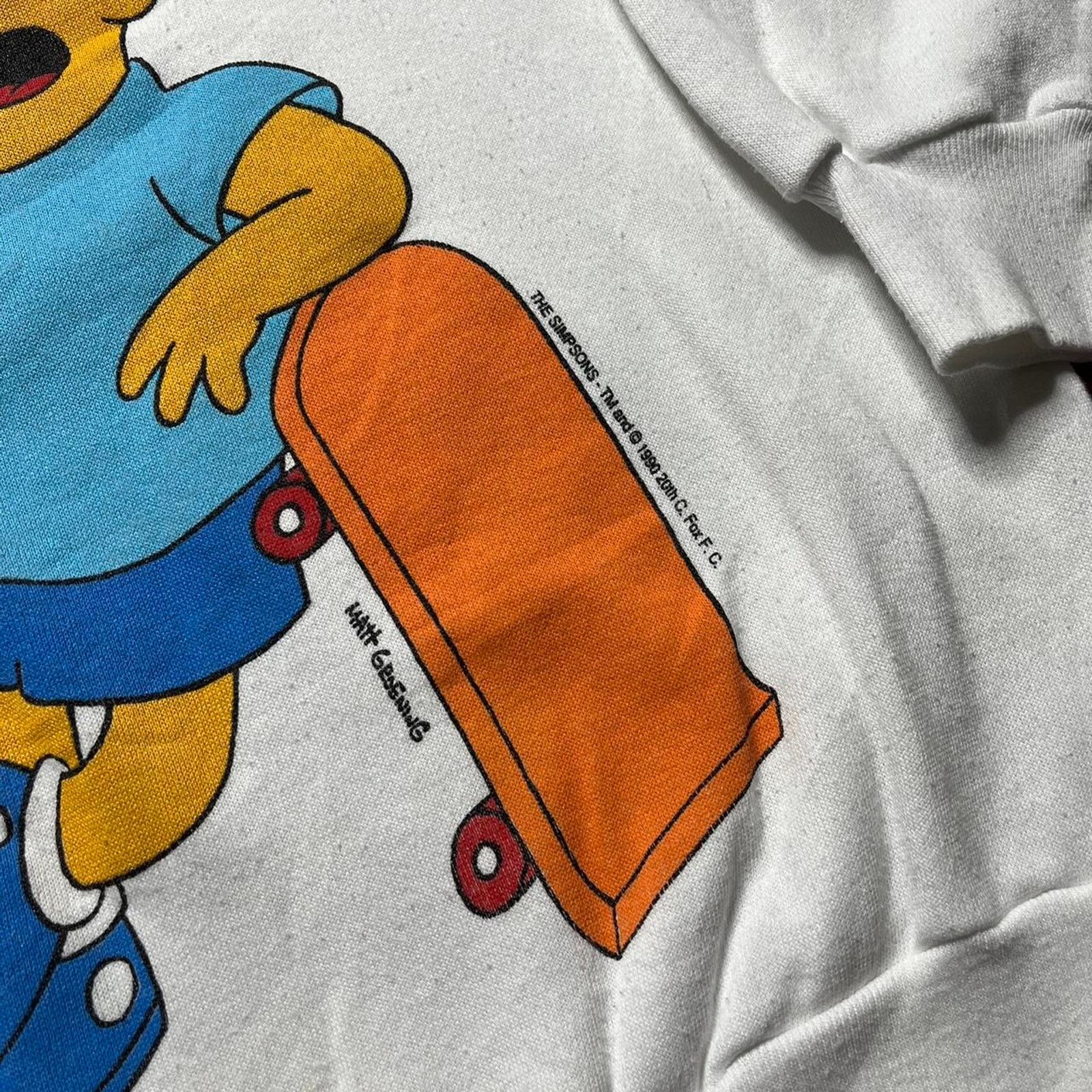 The Simpsons × Vintage Vintage 90’s Bart Simpson Xmas Puff Print Graphic Sweatshirt Size US XL / EU 56 / 4 - 3 Thumbnail