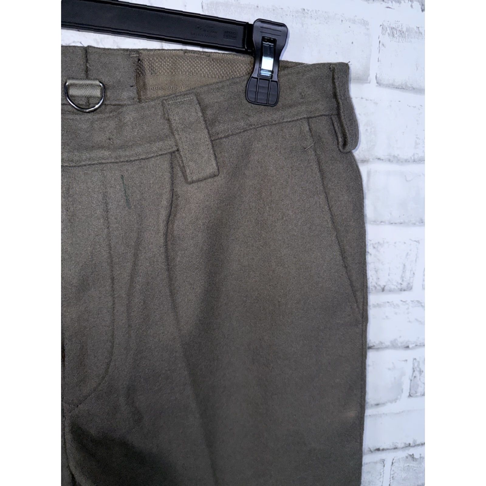 Vintage VINTAGE German Military Green Wool K48 Pants 32x29 Mens Regular 32x29 Wool Military Green Pants Size US 32 / EU 48 - 2 Thumbnail