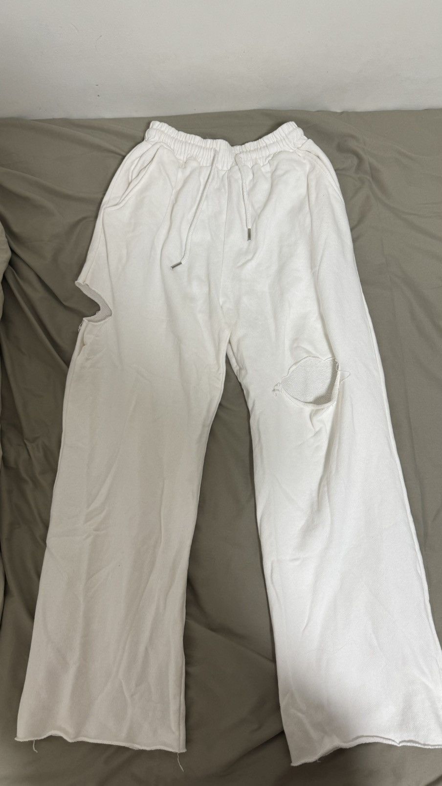 Other White Baggy Sweatpants Size 26" / US 2 / IT 38 - 1 Thumbnail